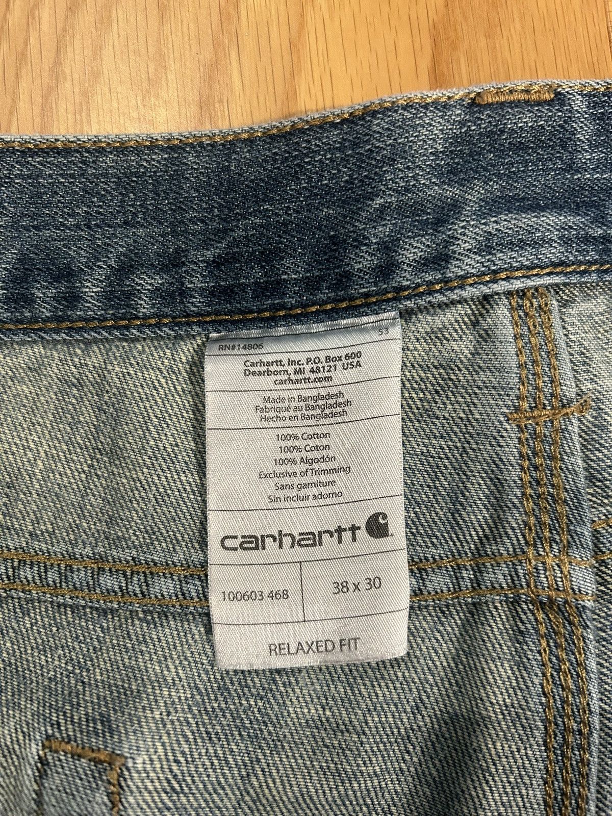 Carhartt Carhartt B17-STW Men's Relaxed Jeans - Stonewash Size US 38 / EU 54 - 6 Thumbnail