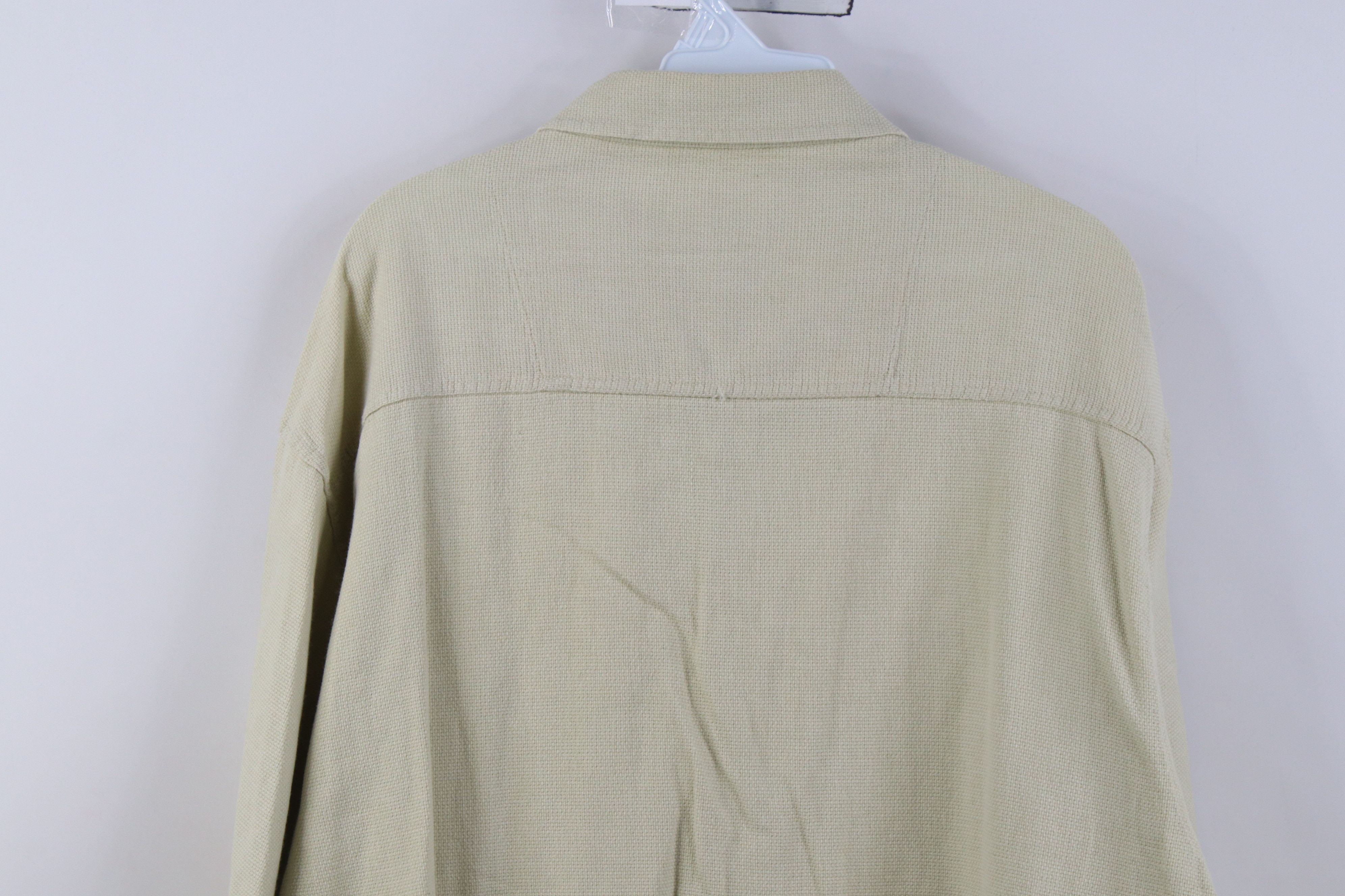 Vintage Vintage 90s Streetwear Weave Short Sleeve Button Shirt Beige Size US XL / EU 56 / 4 - 11 Thumbnail