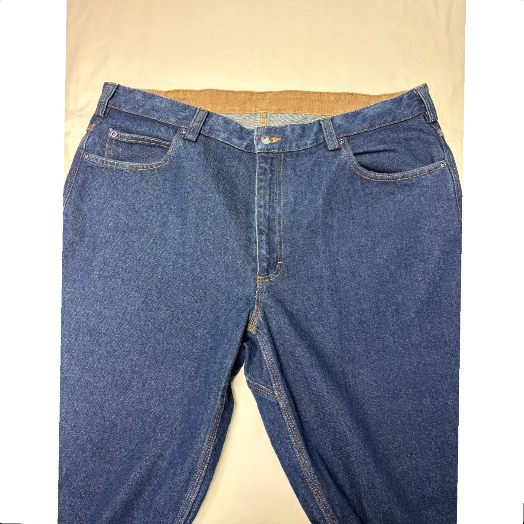 Duluth Trading Company Duluth Trading Co Mens Jeans 40x30 Relaxed Fit Dark Wash Denim Zipper 5-Pocket Logo Button Zip Straight Mens Size US 40 / EU 56 - 2 Thumbnail