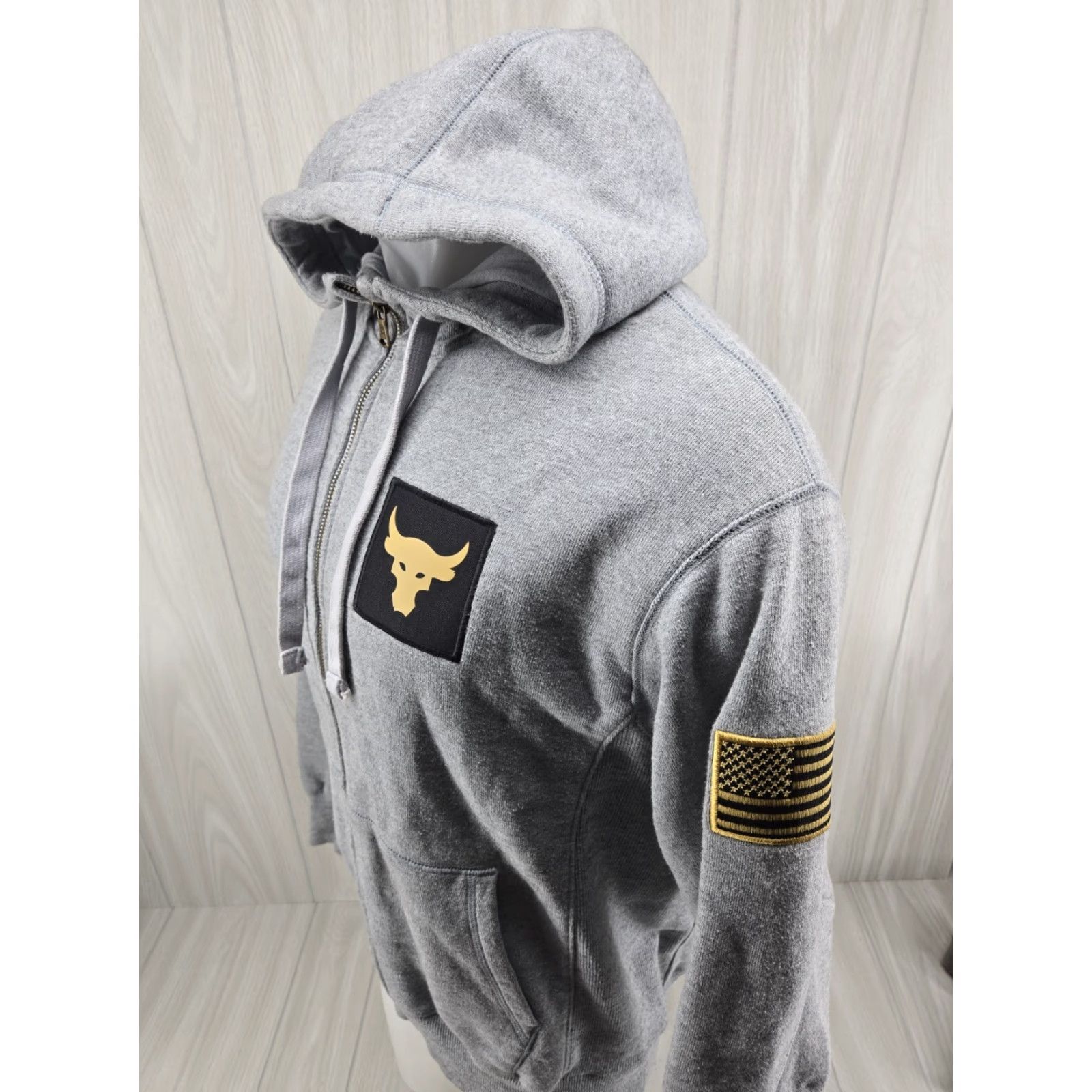 Under Armour VINTAGE Under Armour Project Rock Gray Full Zip Hoodie Men's Small Size US S / EU 44-46 / 1 - 4 Thumbnail