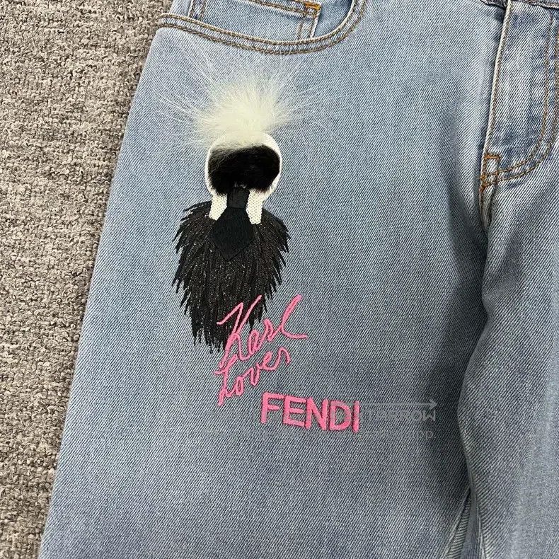Fendi Fendi Limited Edition Karl Lagerfeld Jeans Size 24" / US 00 / IT 34 - 4 Thumbnail