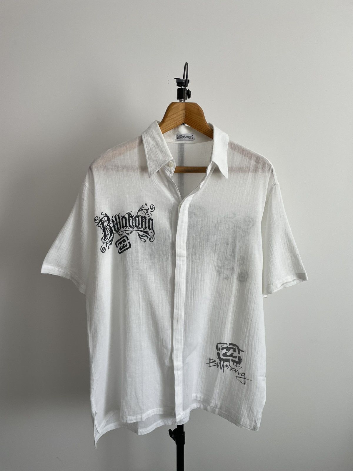 Billabong Vintage Billabong 90’s Shirt Button Up Y2K Big Logo RARE Size US XL / EU 56 / 4 - 2 Thumbnail