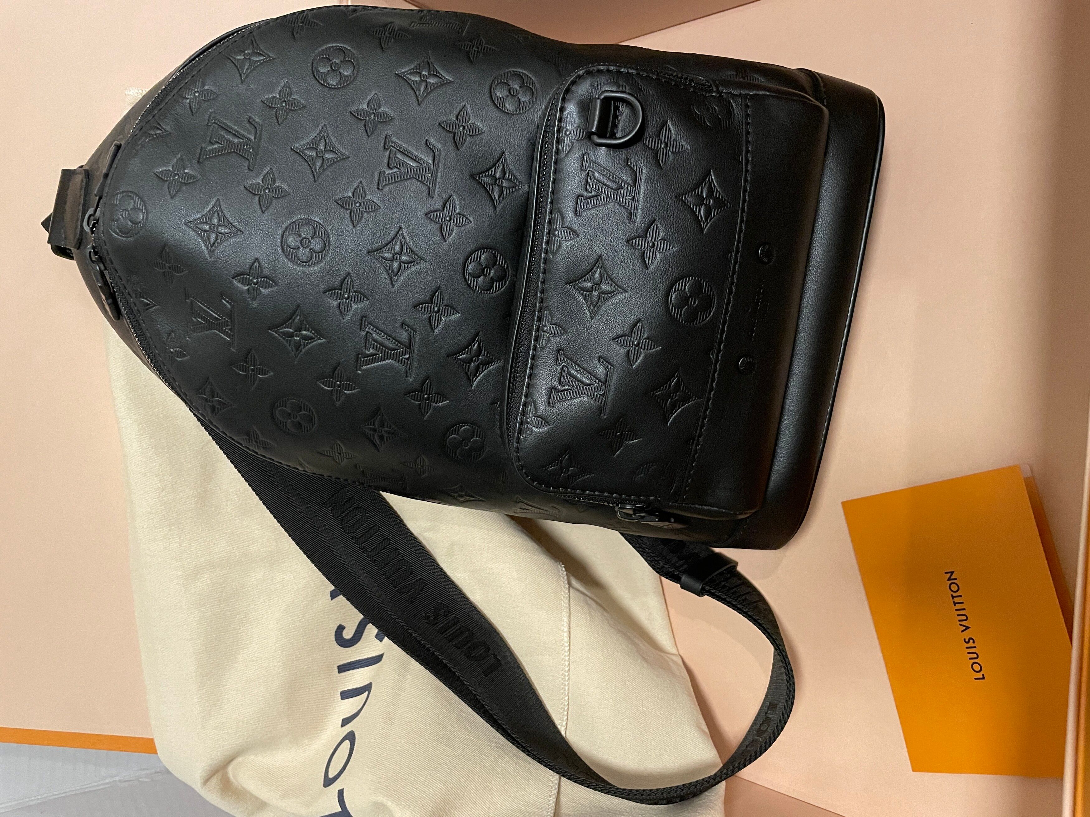 Louis Vuitton Monogram Shadow Racer Sling Bag - Black Backpacks, Bags -  LOU813412