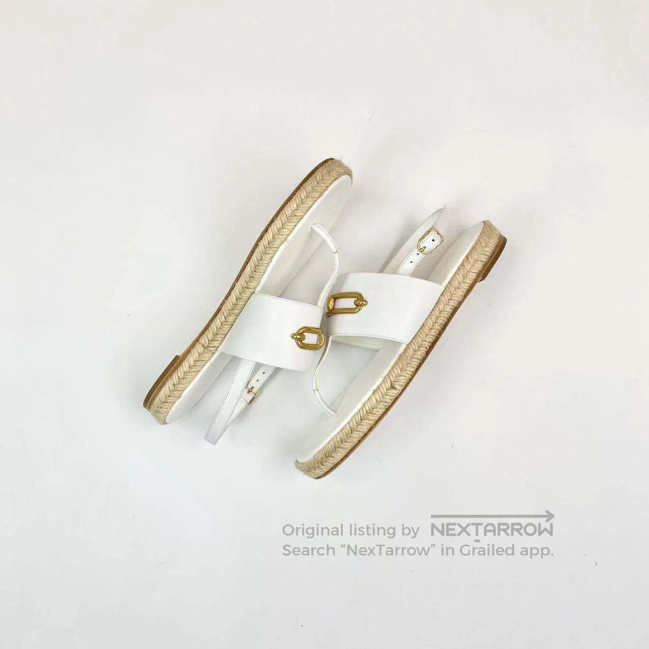 Hermes Hermes Pig nose straw sole sandals| Size US 5.5 / IT 35.5 - 5 Thumbnail