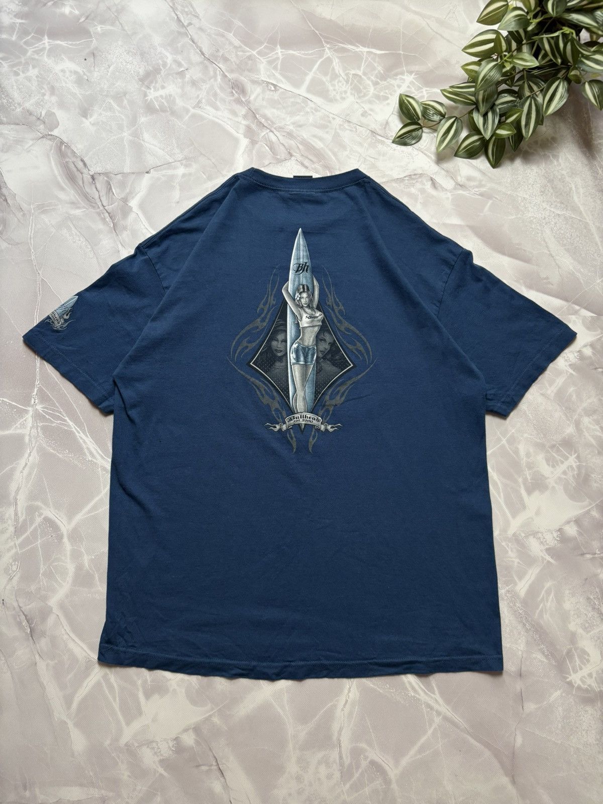 Bullhead Denim Co. × Vintage Vintage Bullhead T Shirt Hot Girl Surf 90s Y2K Mens XL Size US XL / EU 56 / 4 - 5 Thumbnail