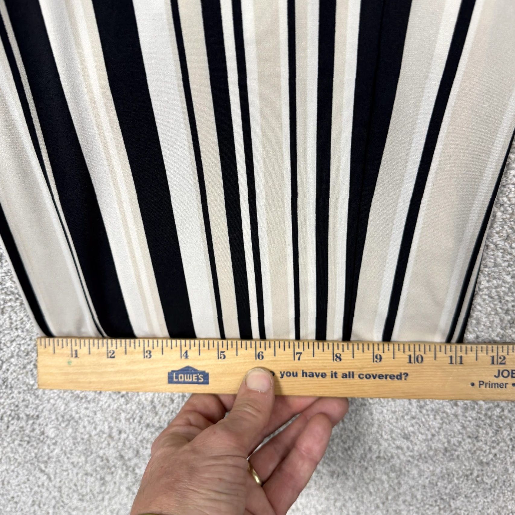 Jones New York Jones New York Pants M 30x30.5 Black White Beige Stripe Parisian Office Chic Size 32" / US 10 / IT 46 - 3 Thumbnail