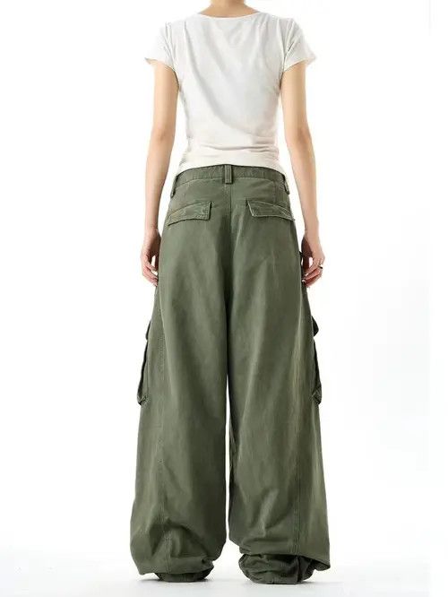 VIBE Retro High Street Hip Hop Loose Wide Leg Casual Pants Size US 32 / EU 48 - 4 Thumbnail