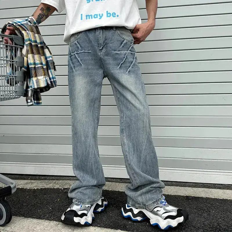 Japanese Brand Retro hip-hop loose straight leg micro flared jeans Size US 32 / EU 48 - 1 Thumbnail