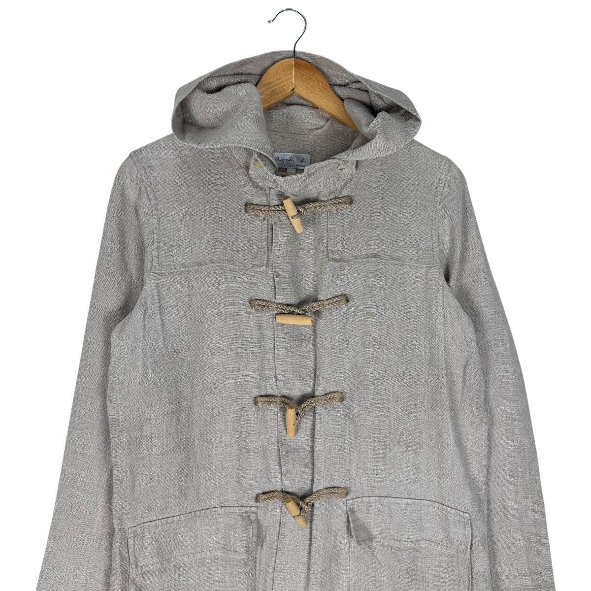 agnes b. ☀️AGNES B HOODIE DUFFLE LINEN JACKET Size M / US 6-8 / IT 42-44 - 3 Thumbnail