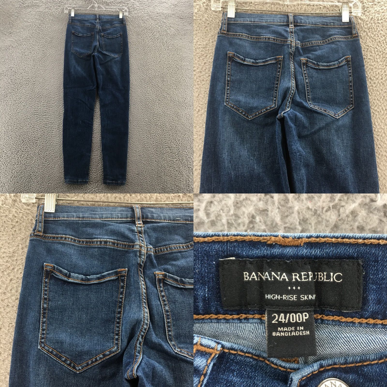 Banana Republic Banana Republic Skinny Jeans Womens 00P Blue Denim Button Fly Size 24" / US 00 / IT 34 - 9 Thumbnail