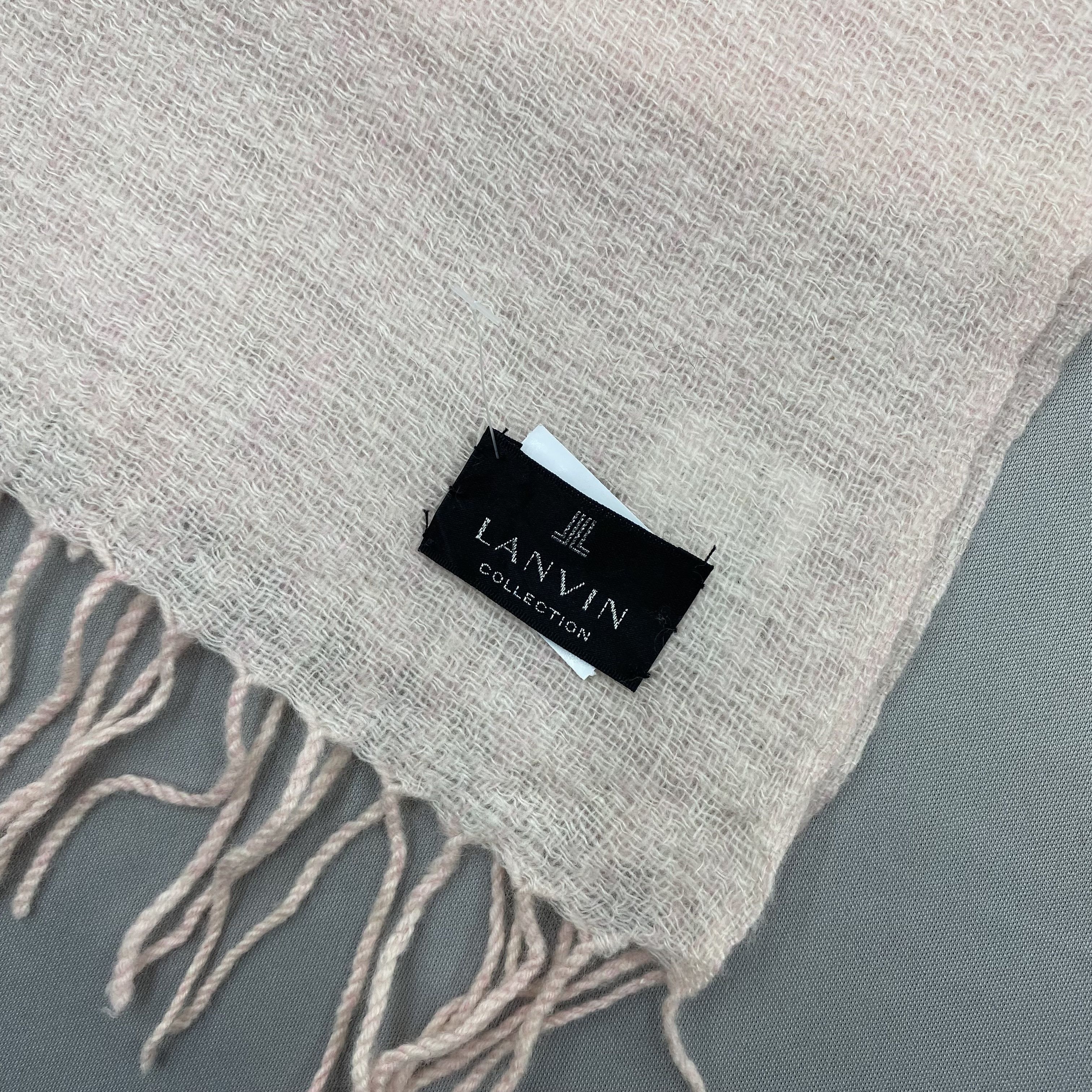 Lanvin Vintage Lanvin Scarf Muffler Wool Winter Fringe Scarves Size ONE SIZE - 4 Thumbnail