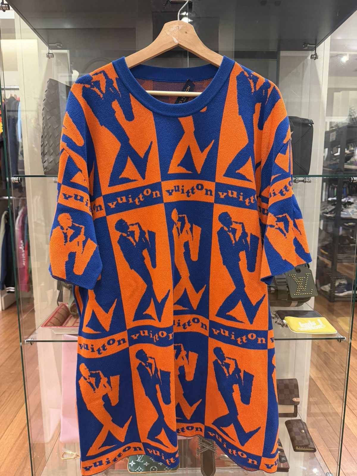 Louis Vuitton Louis Vuitton Jazzman Short Sleeve Knit - Blue/Orange Size US XXL / EU 58 / 5 - 1 Thumbnail