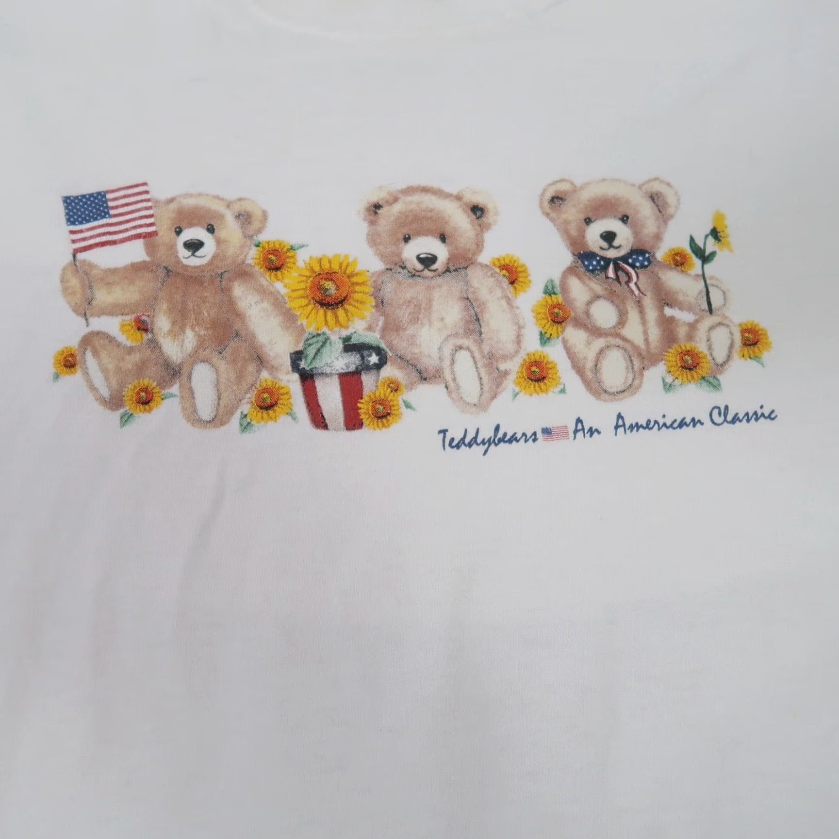 Hanes VINTAGE Hanes 90s white teddy bear graphic t-shirt M Women Short Sleeve Cotton 100% Casual Size M / US 6-8 / IT 42-44 - 2 Thumbnail