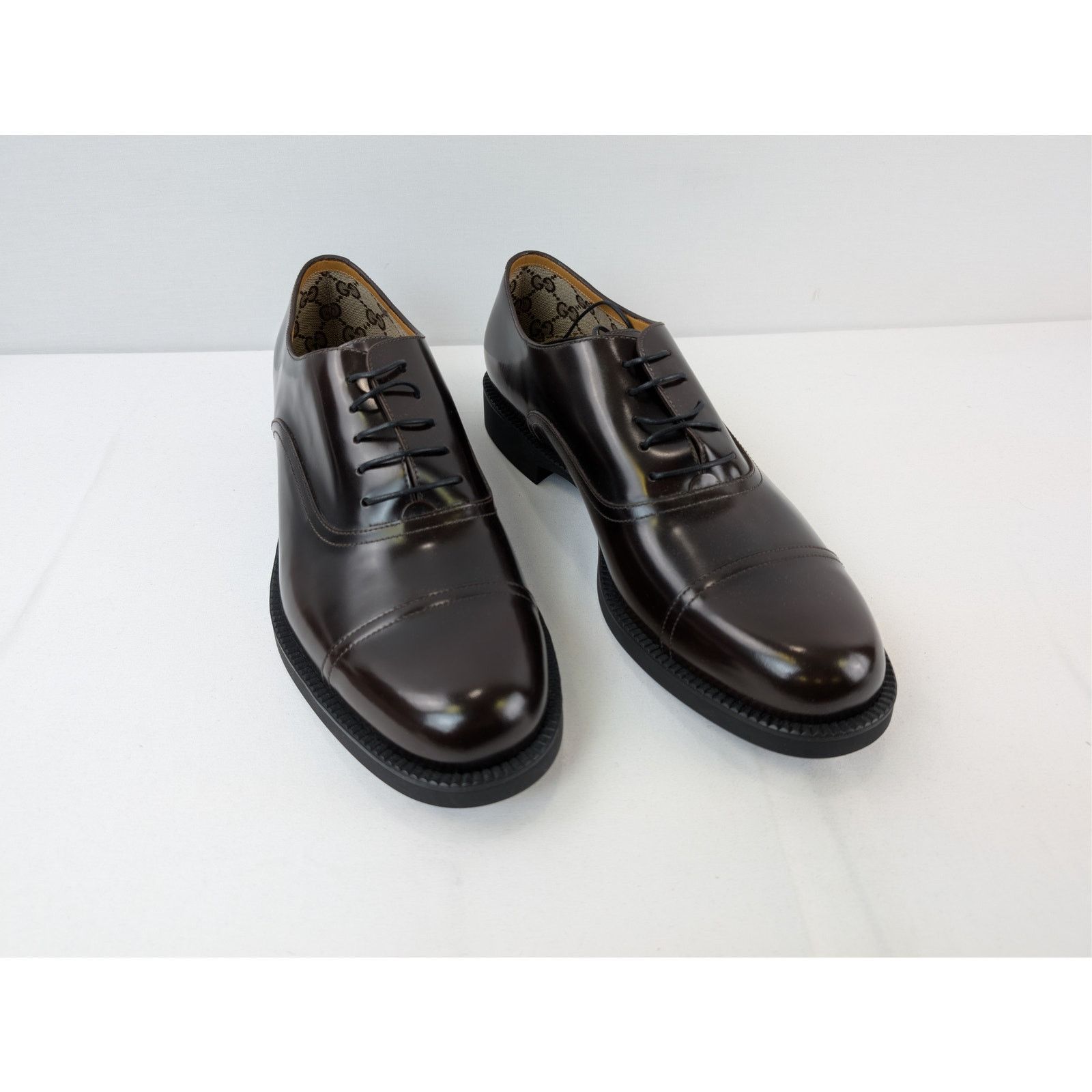 Gucci o1rshd1 Davis Bull men's leather cap-toe oxford shoes Boots Size US 12.5 / EU 45-46 - 6 Thumbnail