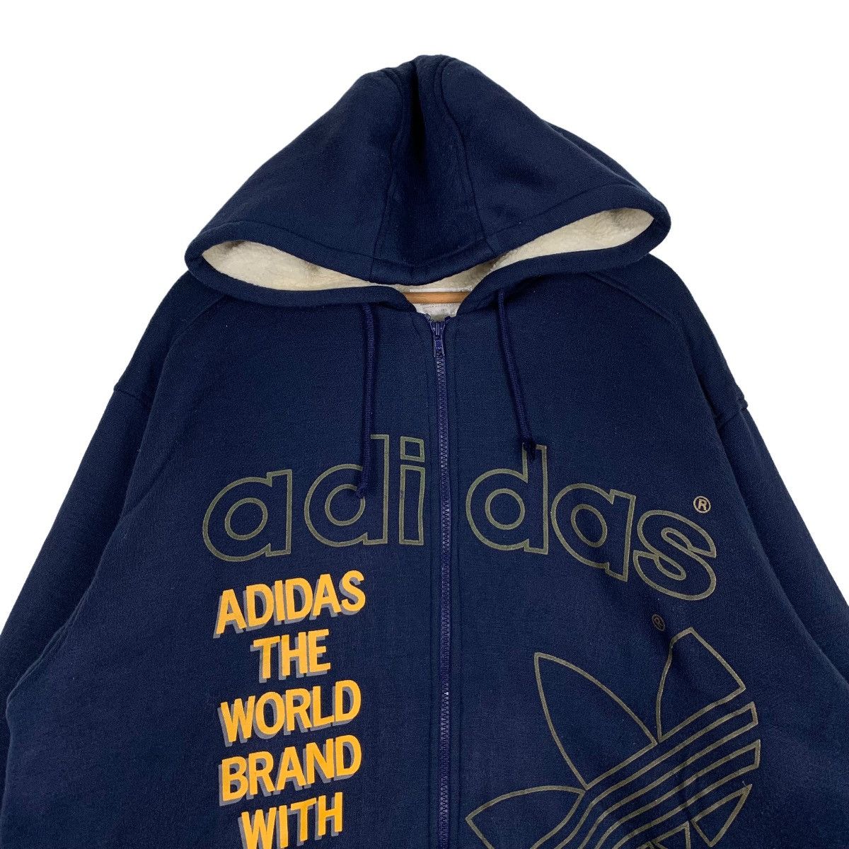 Adidas ADIDAS TREFOIL BIG LOGO SHERPA HODDIES #0183-C9 Size US S / EU 44-46 / 1 - 4 Thumbnail