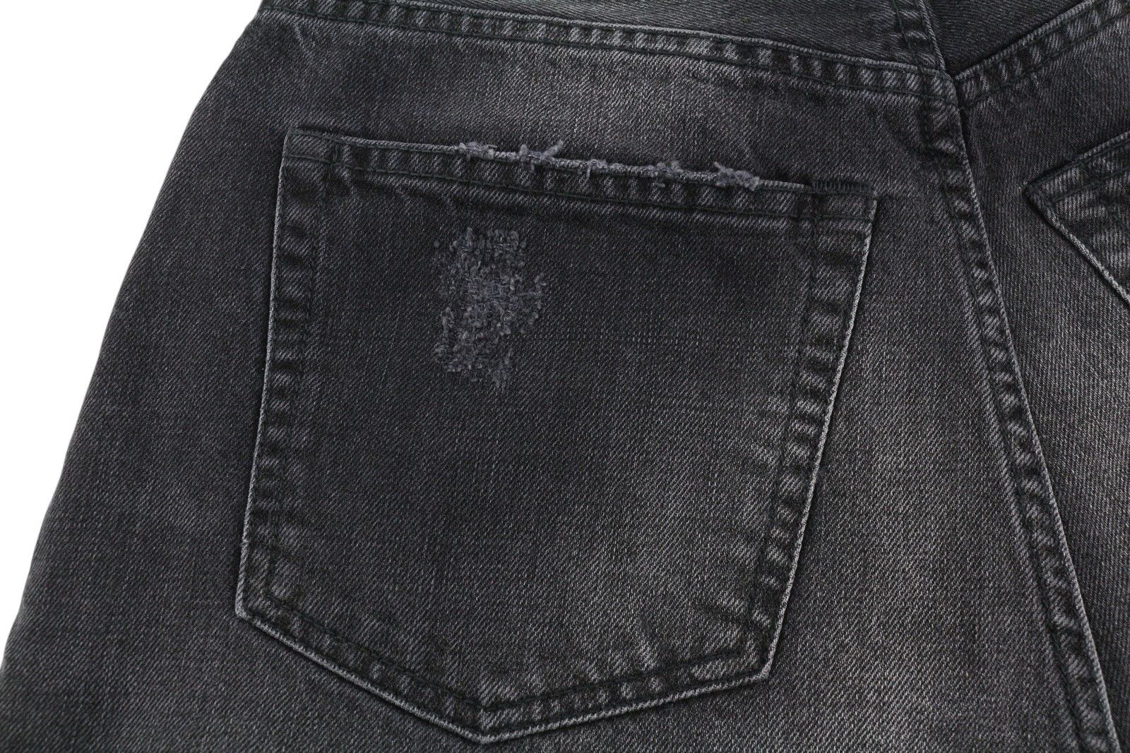 R13 CROP WIDE LEG 25 Wilson Black Faded Distress PF25 86527 Size 25" / US 0 / IT 36 - 12 Thumbnail