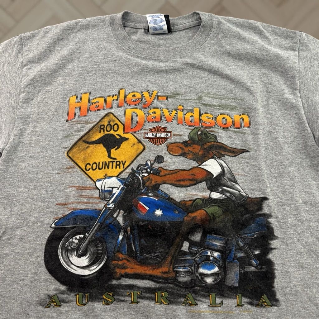 Harley Davidson Harley-Davidson T-Shirt Mens M Gray VTG Melbourne Australia Short Sleeve Shirt Size US M / EU 48-50 / 2 - 1 Thumbnail
