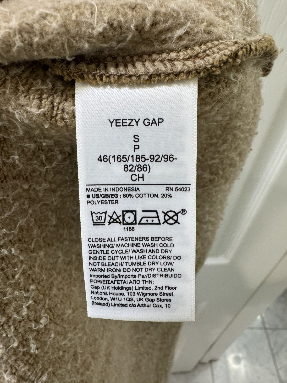 Gap × Yeezy Yeezy Gap Fleece Back Yoke Size S Size US S / EU 44-46 / 1 - 4 Thumbnail
