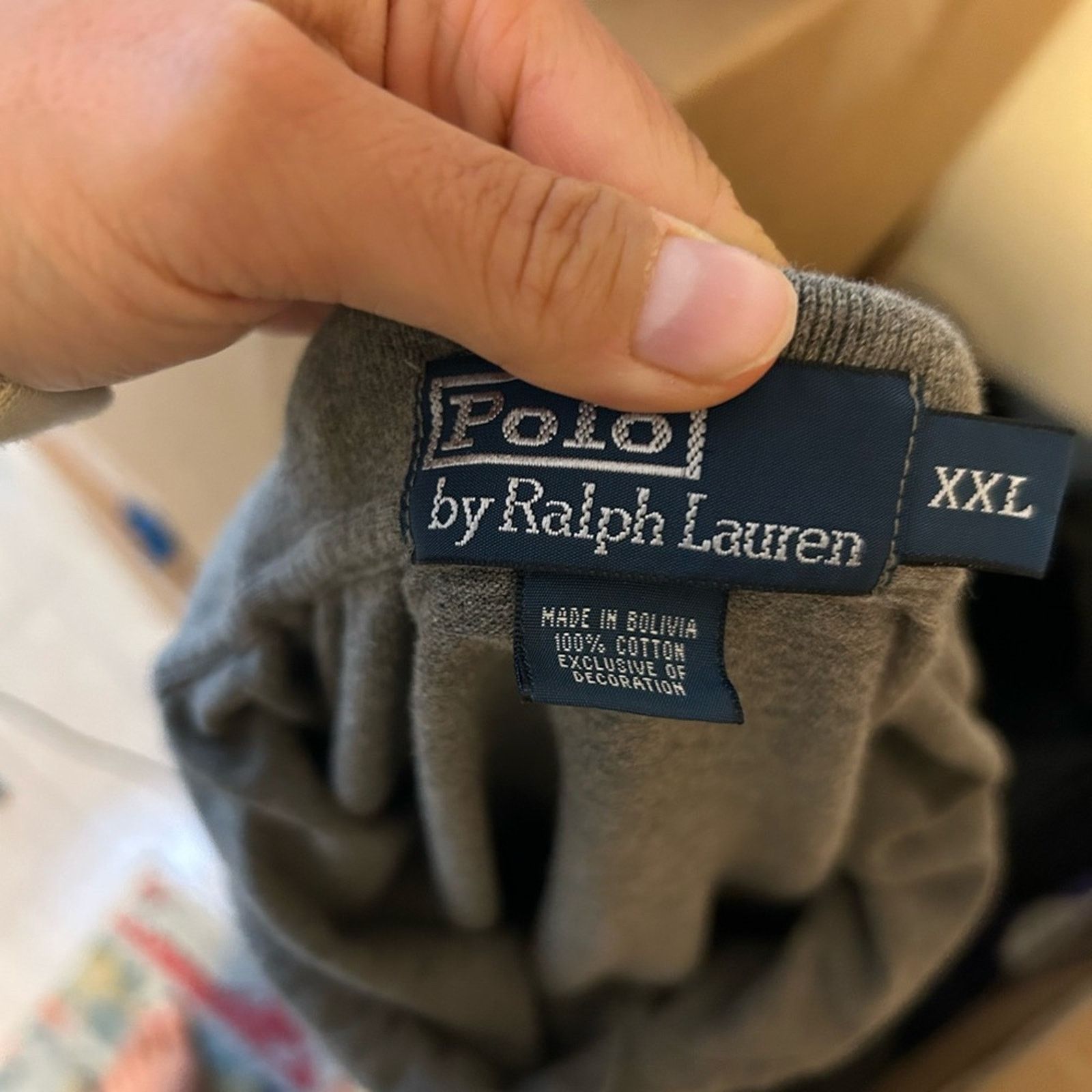 Polo Ralph Lauren Polo Ralph Lauren Men's Gray Long Sleeve Polo Shirt Size US XXL / EU 58 / 5 - 4 Thumbnail