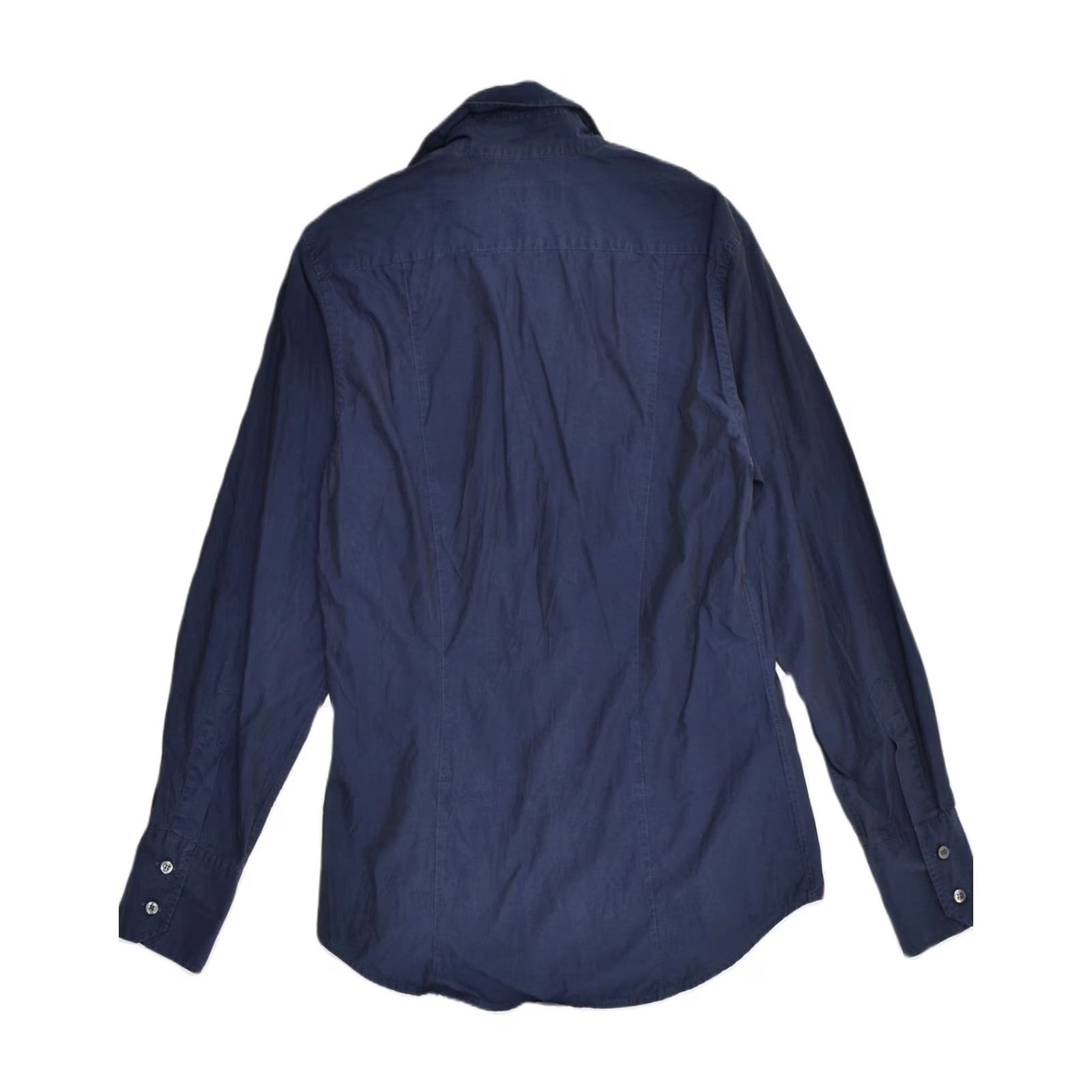Guess GUESS BY MARCIANO Mens Shirt Medium Navy Blue Cotton Size US M / EU 48-50 / 2 - 2 Thumbnail