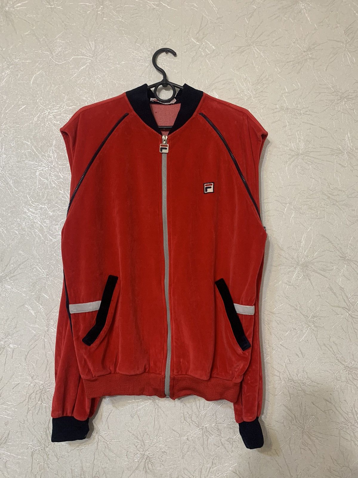 Fila × Vintage Vintage 80’s Rare Fila Tennis Track Zip Velvet Jacket Italy Size US L / EU 52-54 / 3 - 7 Thumbnail