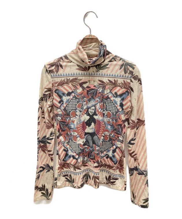 Jean Paul Gaultier Denim high-necked gauze clothing