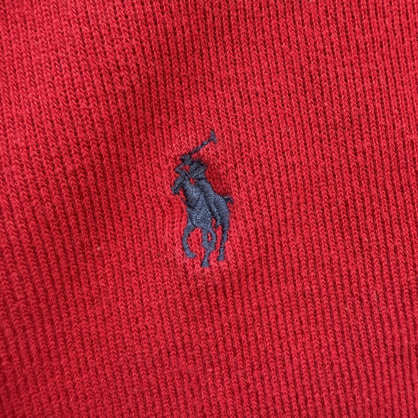 Polo Ralph Lauren Vintage Y2K Polo Ralph Lauren Red Quarter Zip Sweater XXL Size US XXL / EU 58 / 5 - 5 Thumbnail