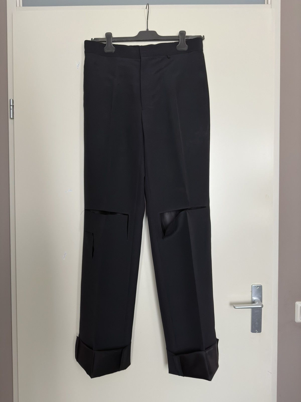 image of Givenchy Distressed Trousers in Black, Men's (Size 34)