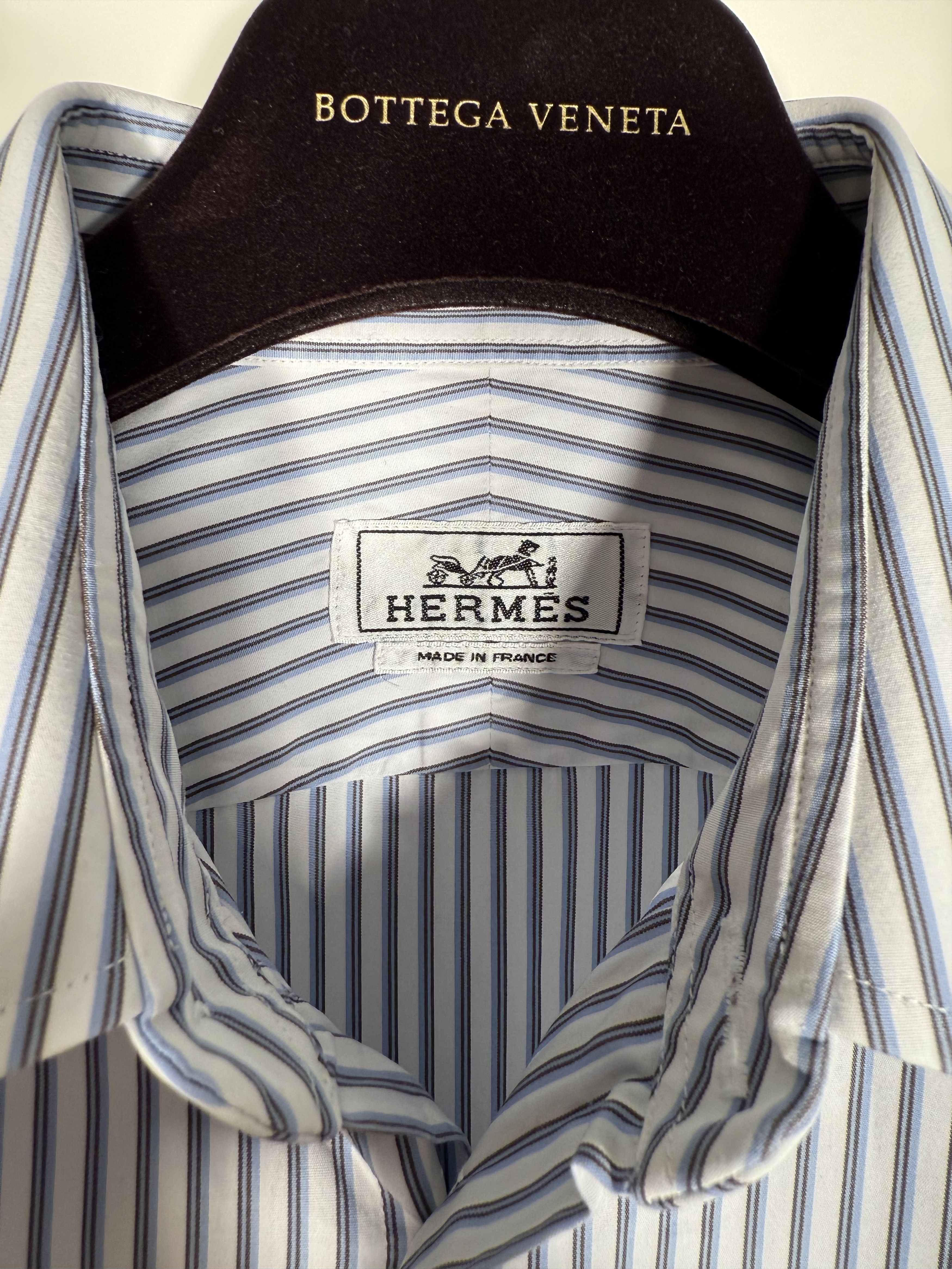 Hermes HERMÈS – Fitted Shirt with Faubourg Collar (€500) Size US S / EU 44-46 / 1 - 3 Thumbnail