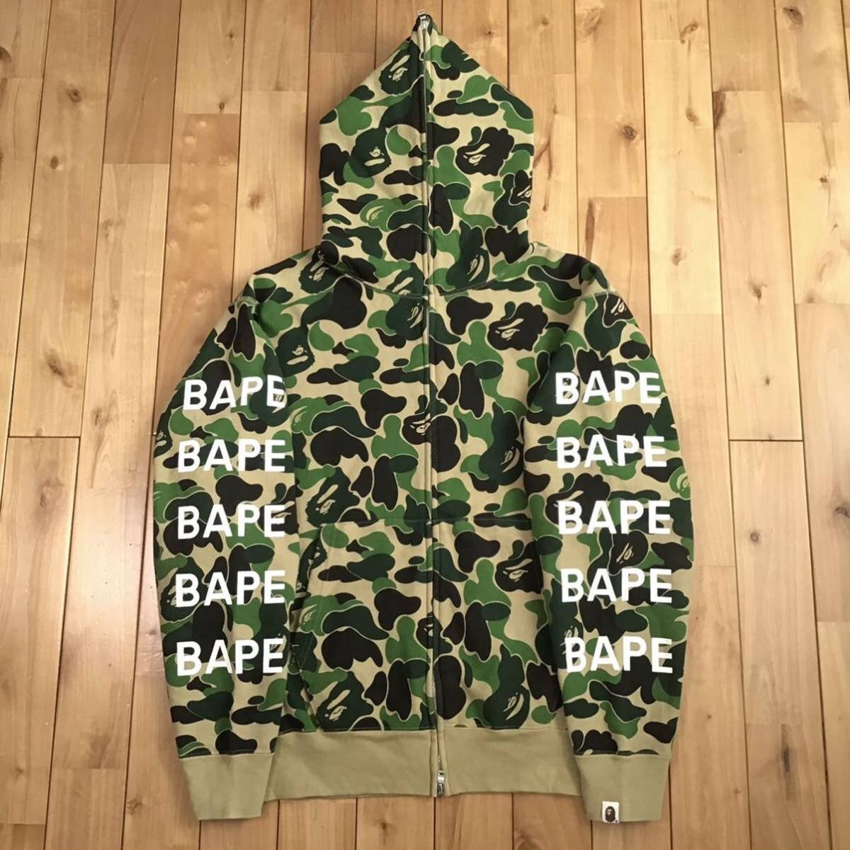 Bape BAPE LOGO ABC CAMO FULL ZIP HOODIE green a bathing ape Size US L / EU 52-54 / 3 - 1 Thumbnail