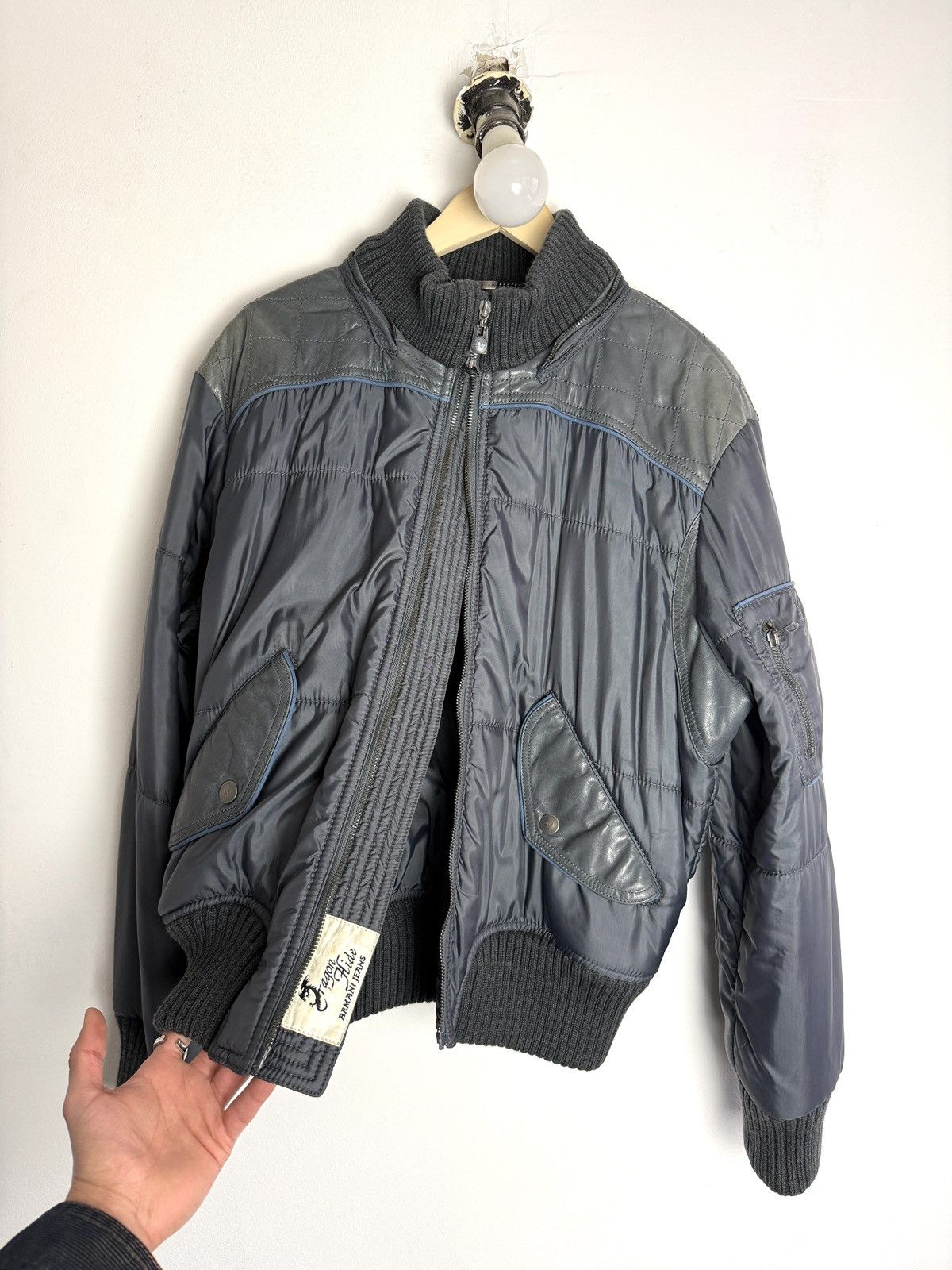 Armani 90s Armani Jeans Dragon Hide Bomber Size US M / EU 48-50 / 2 - 3 Thumbnail