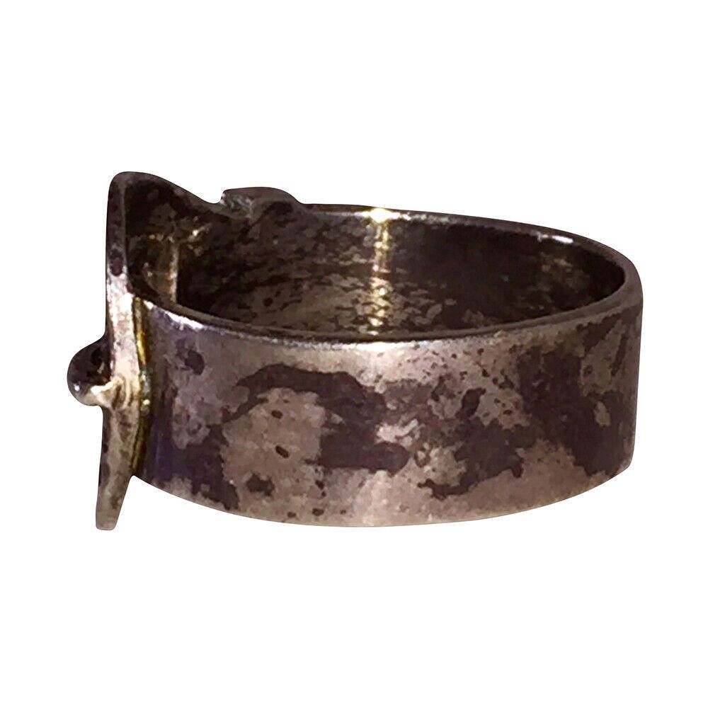 Handmade Sterling Silver Buckle Ring Unisex Alberto Juan Size ONE SIZE - 2 Thumbnail