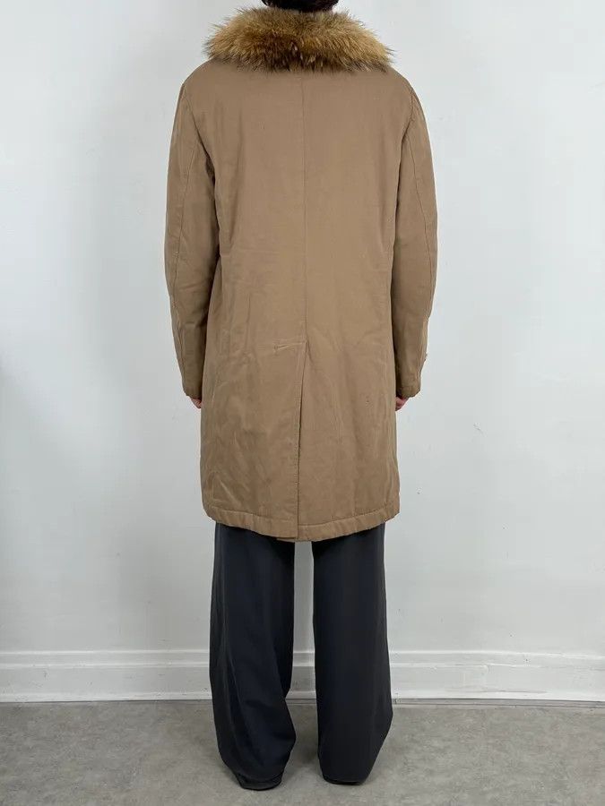 Roberto Cavalli 2000s Roberto Cavalli Fur Collar Beige Long Jacket Size US M / EU 48-50 / 2 - 3 Thumbnail