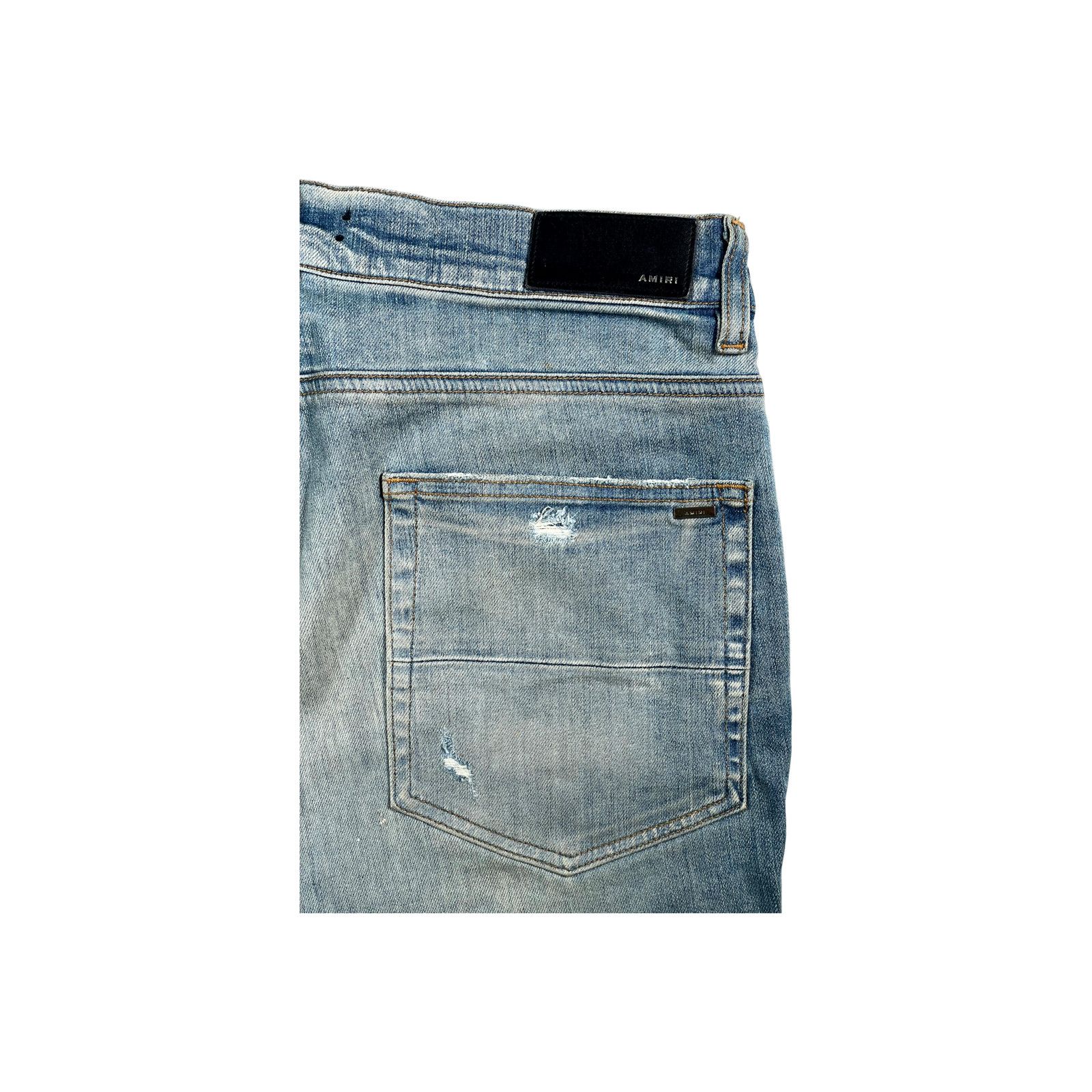Amiri Amiri Cheetah Thrasher Patch Light Wash Jeans Size US 34 / EU 50 - 3 Thumbnail