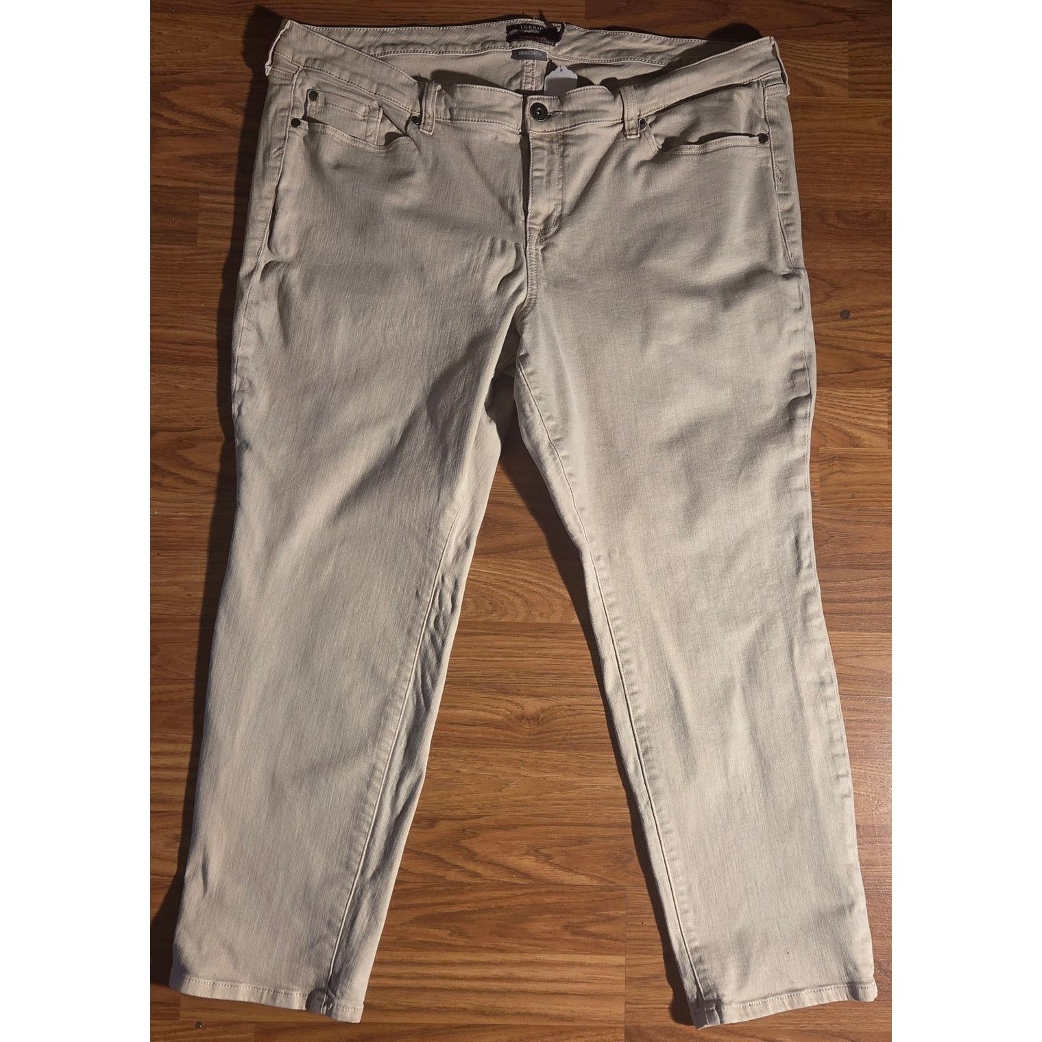 Ann Taylor TAN TORRID BOYFRIEND VINTAGE STRETCH WOMENS 22R DENIM JEANS Size 42" / US 20 - 2 Thumbnail
