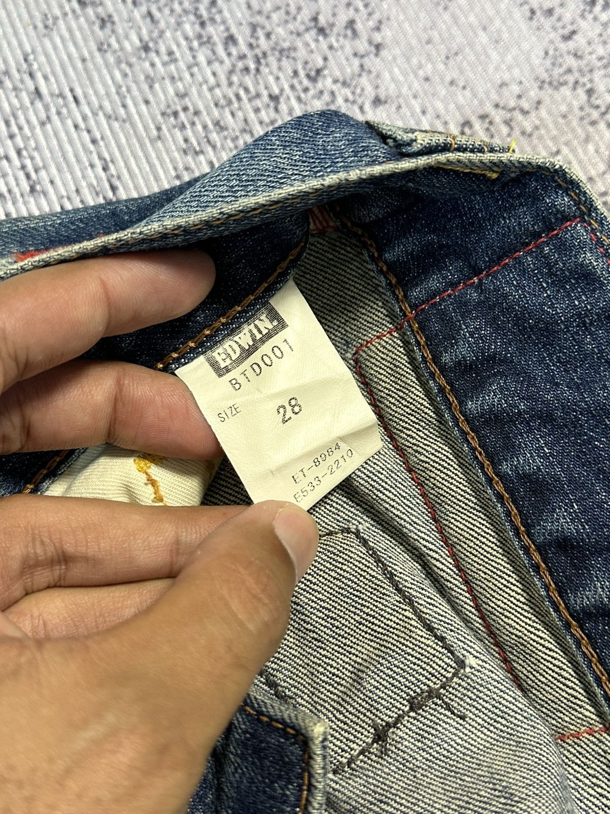 Edwin 2000s Flare Edwin Blue Trip Mud Wash Buckle Back Denim Jeans Size US 29 - 12 Thumbnail