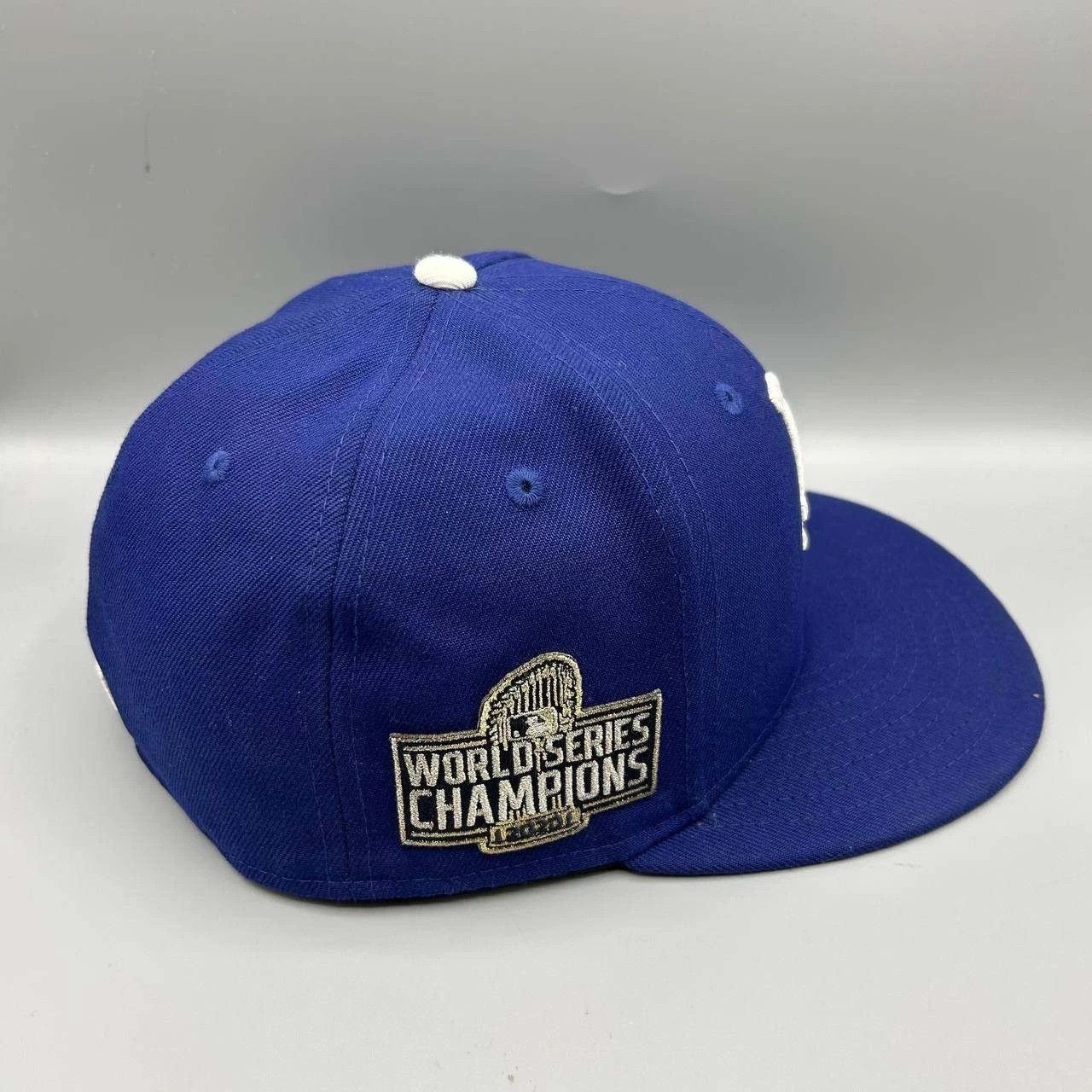 New Era Los Angeles LA Dodgers Hat Men 7 1/8 Blue MLB Fitted Cap Size ONE SIZE - 7 Thumbnail