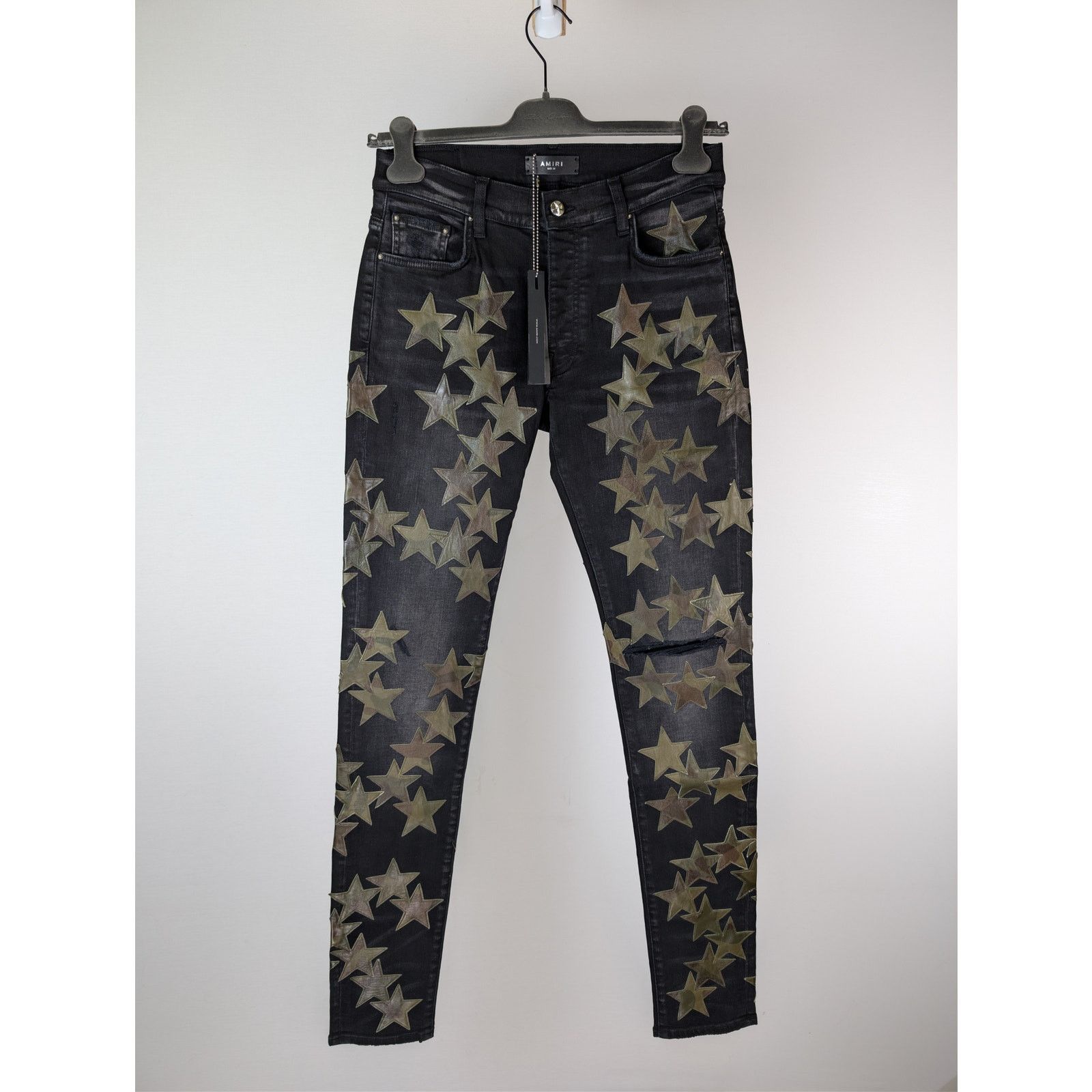 Amiri o1rshd1 Chemist Jean Denim Jeans in Aged Black Size US 31 - 10 Thumbnail