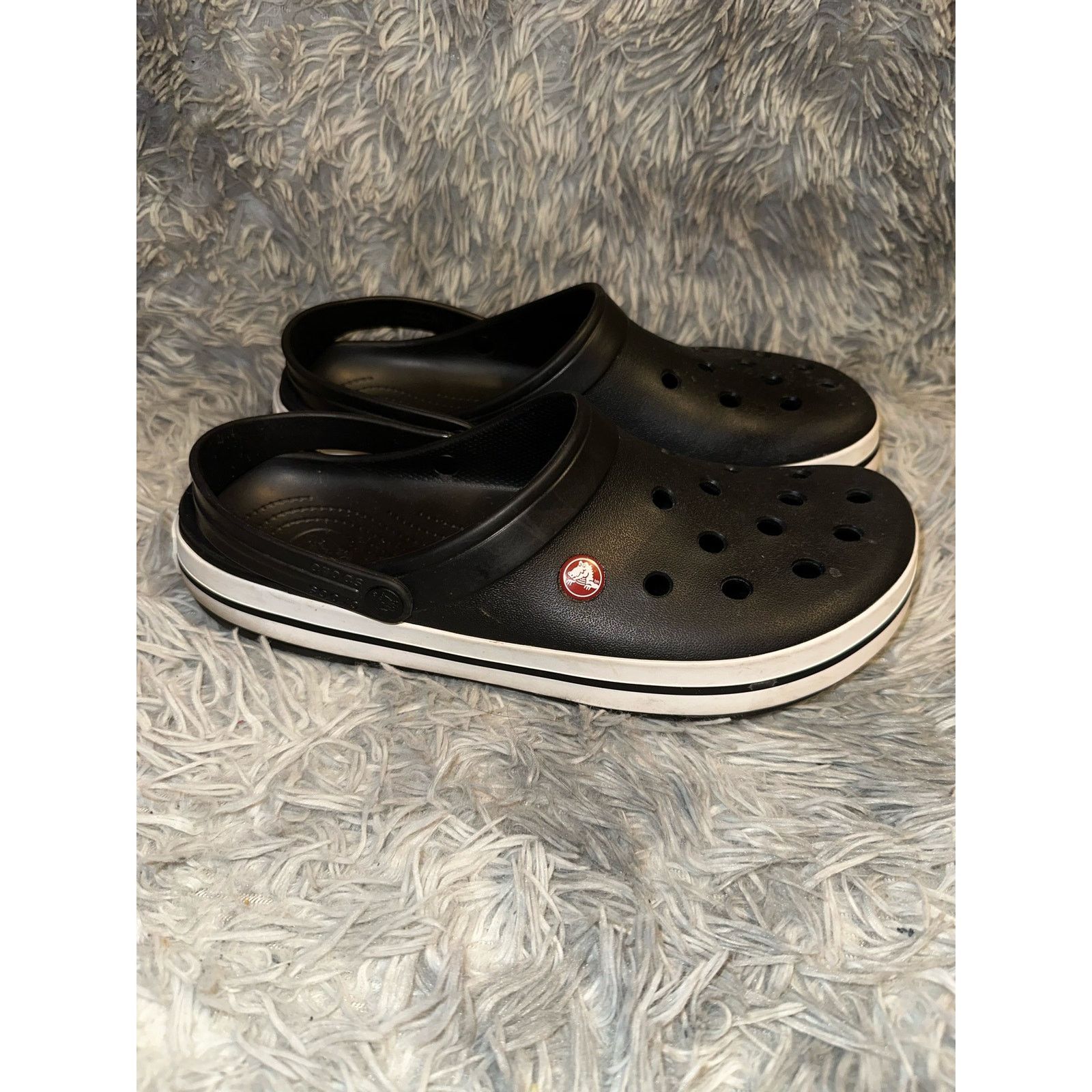 Crocs Crocs Crocband Clog - Black/White Mens Size 11 Size US 11 / EU 44 - 3 Thumbnail