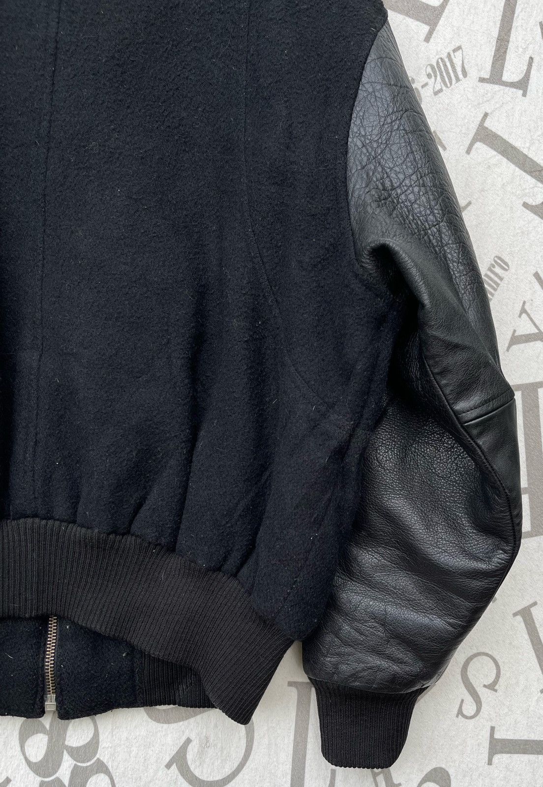 Issey Miyake 🔥Vintage 80's Steam Boat Japan Leather Sleeve Bomber Jacket Size US M / EU 48-50 / 2 - 18 Thumbnail