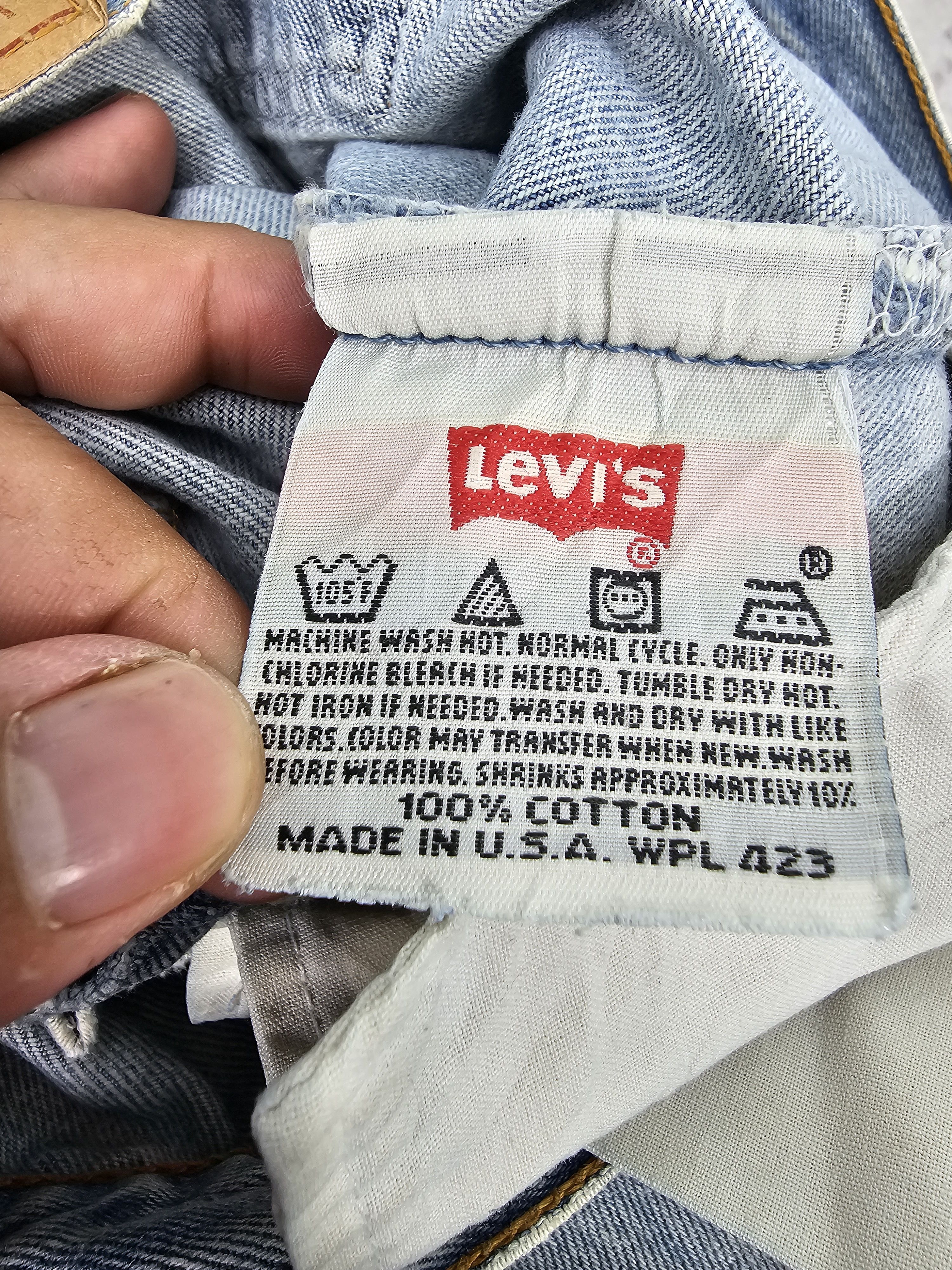 Levi's Vtg 90's LEVIS 501 XX Sun Faded Distressed Jeans L0438 Size US 31 - 16 Thumbnail