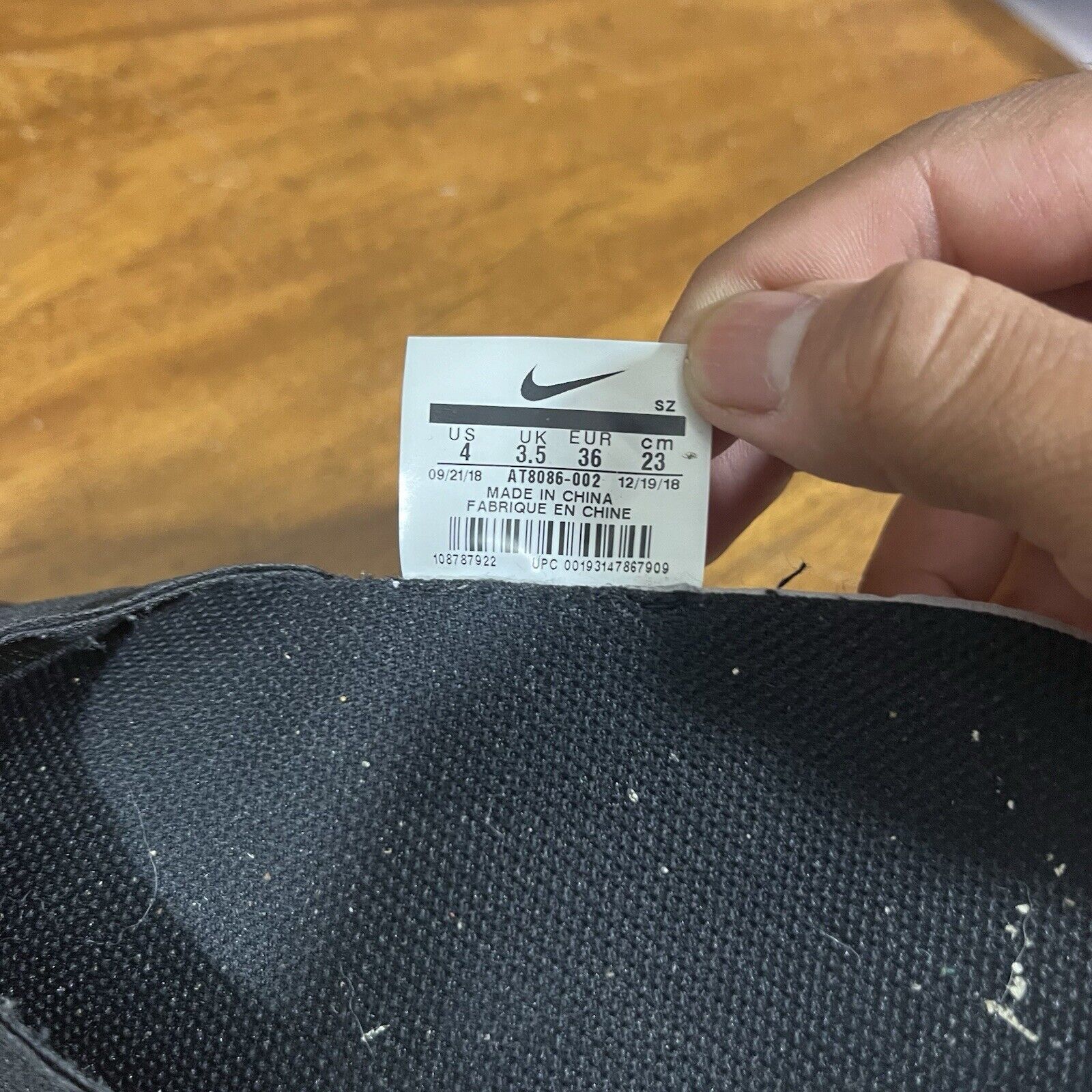 Nike Size 4 - Nike Air Fear Of God Moc Black Size US 5.5 / IT 35.5 - 7 Thumbnail