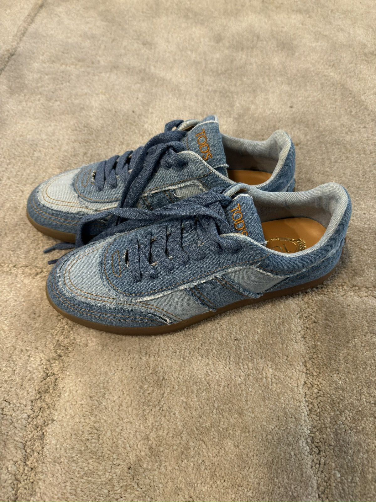 Tod's Tods Denim Panelled Sneakers Size US 8 / EU 41 - 3 Thumbnail