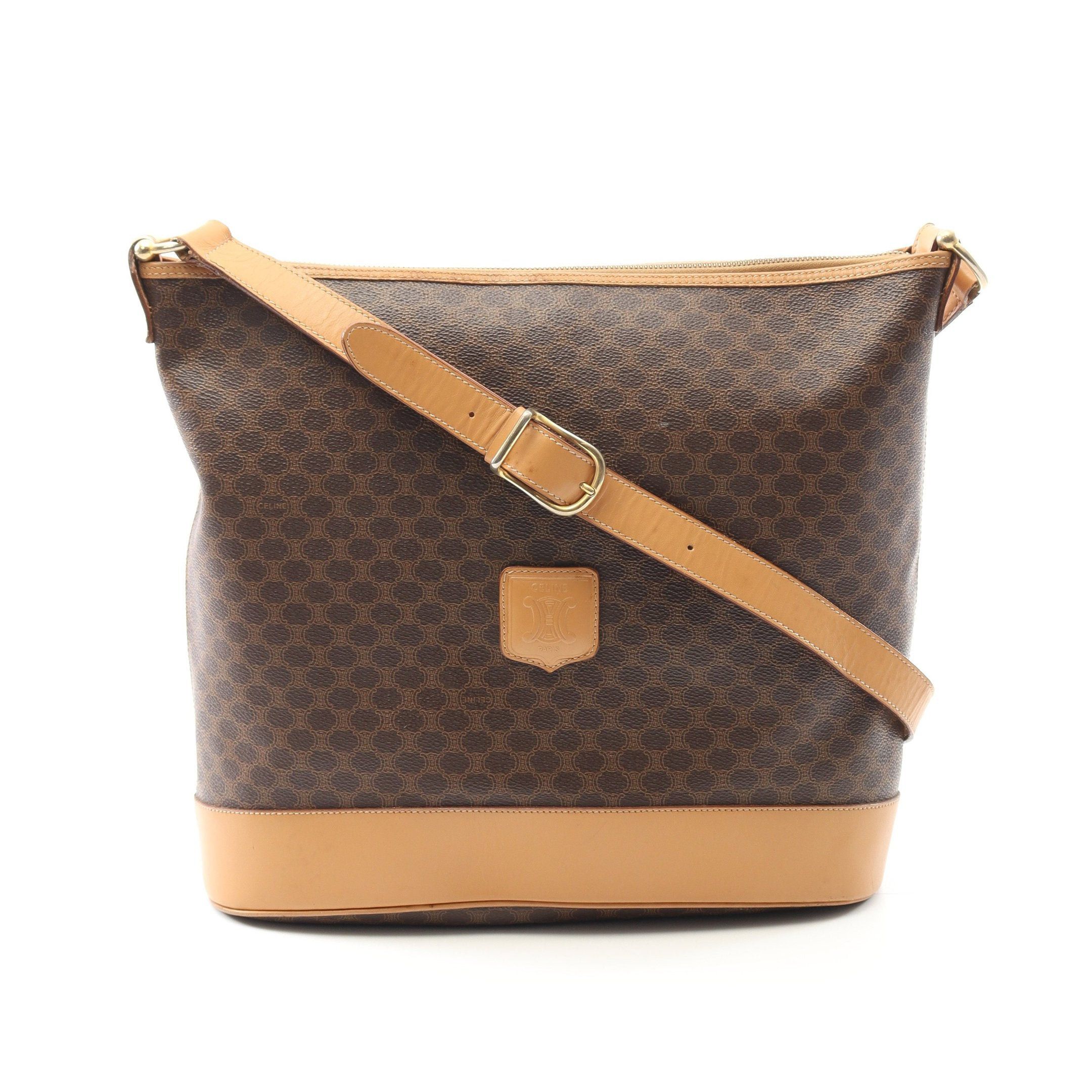 Celine Celine Macadam Shoulder Bag Leather Dark Brown Light Size ONE SIZE - 1 Thumbnail