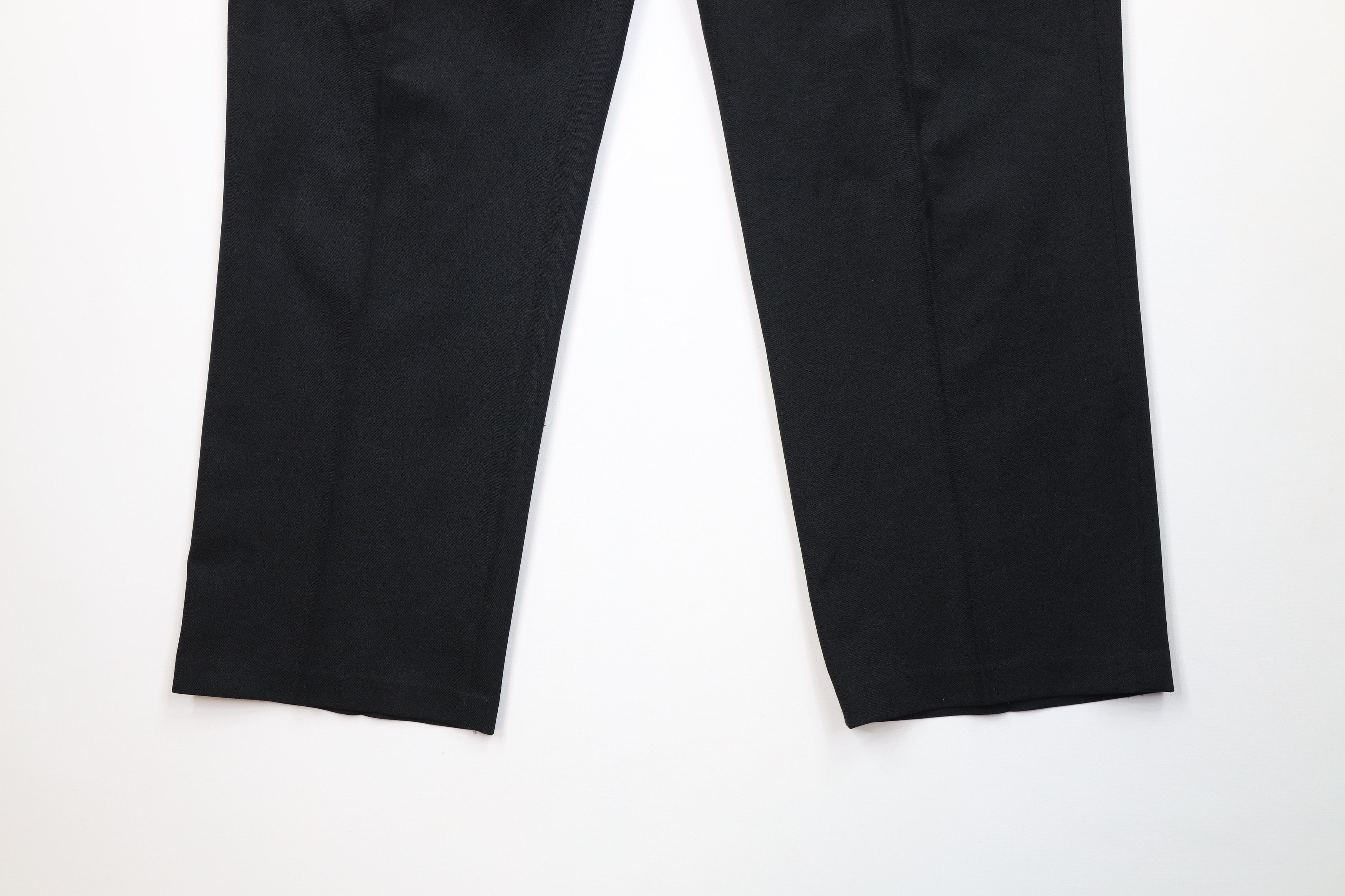 Levi's Vintage 90s Levis Knit Wide Leg Chino Pants Black Polyester Size US 42 / EU 58 - 4 Thumbnail