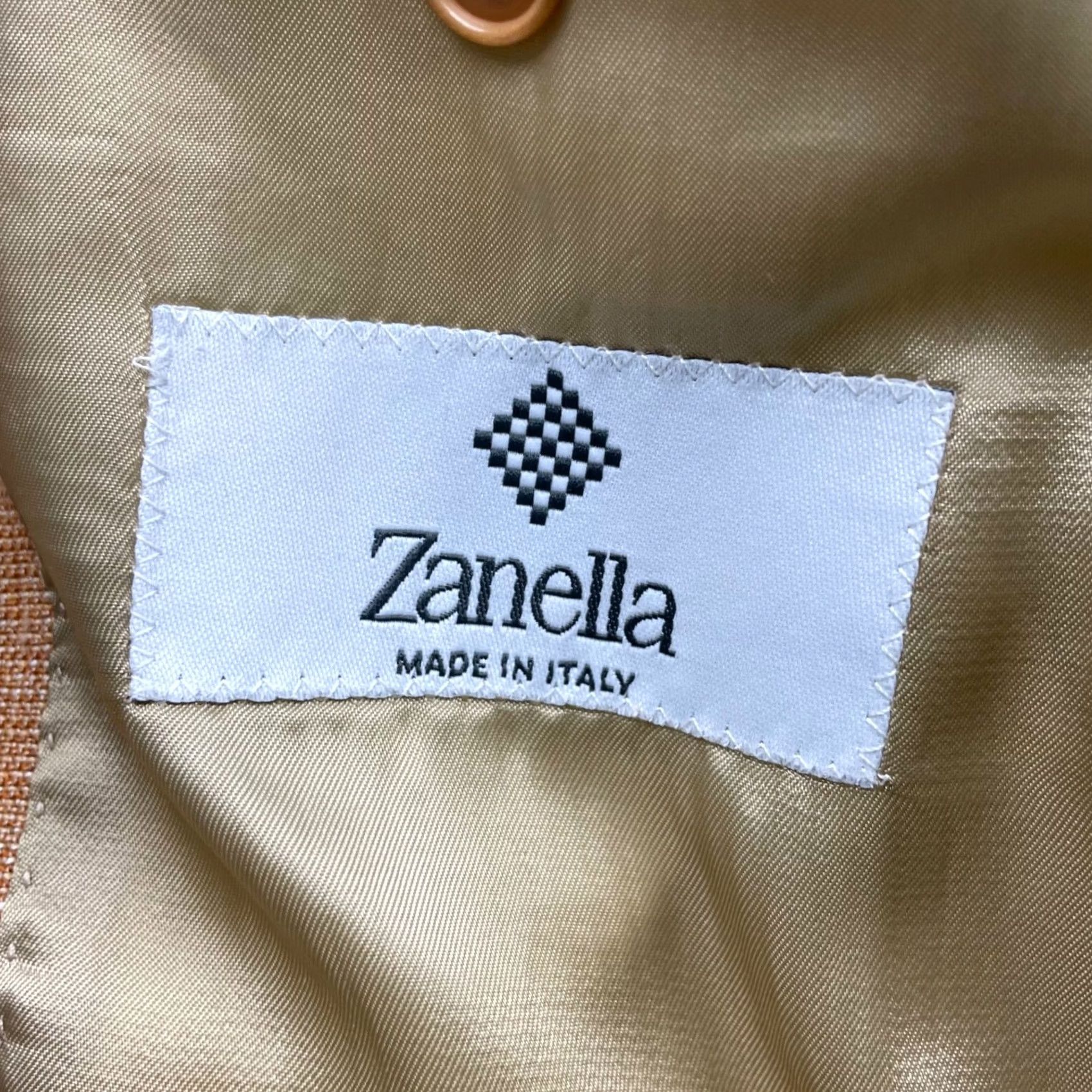 Zanella Zanella Men's Blazer Wool/Linen 2-Button Beige/Khaki/Tan Italy 40R Size 40R - 6 Thumbnail