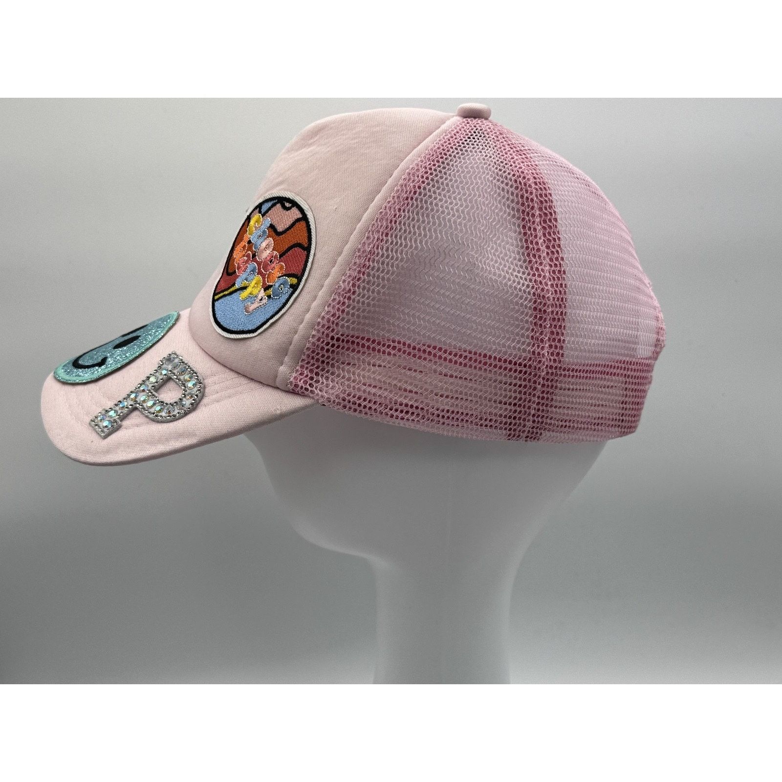 Other Smiley Happy Face Mesh Pink Choose Joy & Happy SOP Trucker Size ONE SIZE - 3 Thumbnail