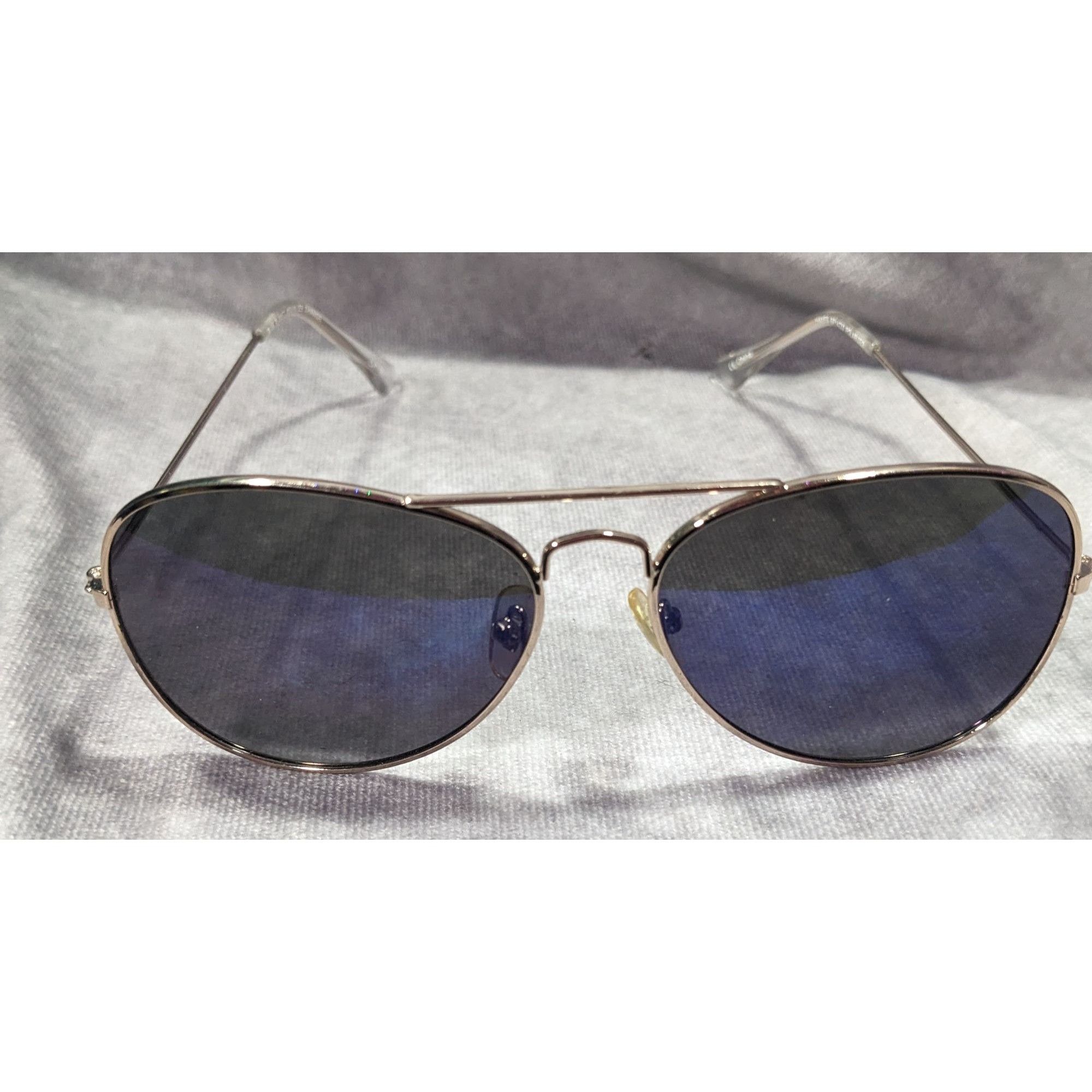 Other Blue Planet Hayes Gold Tone Aviator Sunglasses With Blue Mir Size ONE SIZE - 1 Thumbnail