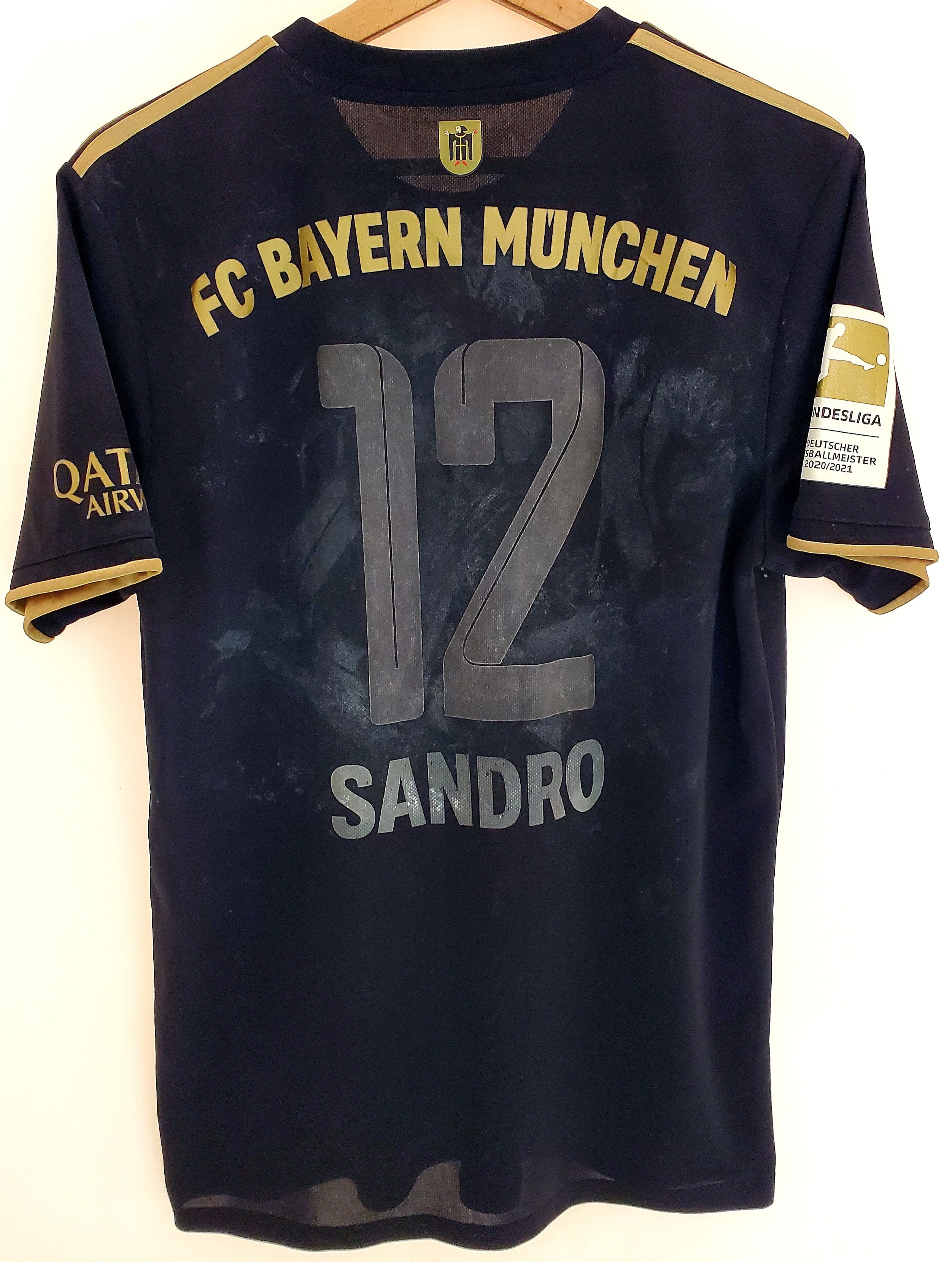 Adidas BAYERN MUNICH 2021 2022 AWAY JERSEY ADIDAS #12 SANDRO M Size US M / EU 48-50 / 2 - 5 Thumbnail