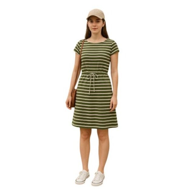 old navy green striped dress Pomander Place Green Stripe Reina Dress Green / XXS main image 1